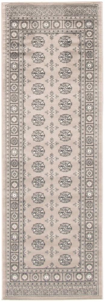 ECARPETGALLERY 303887 Bokhara 3 x 8 (ft) Loomed Polypropylene Black, cream and gray Rectangular Indoor Bohemian/Eclectic Runner rug