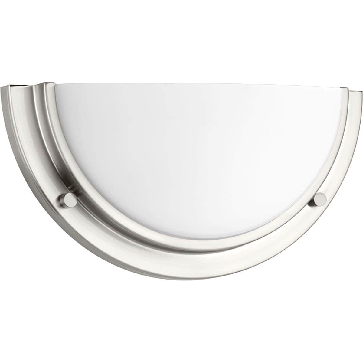 Brushed Nickel LED Wall Sconce with Etched Glass Shade