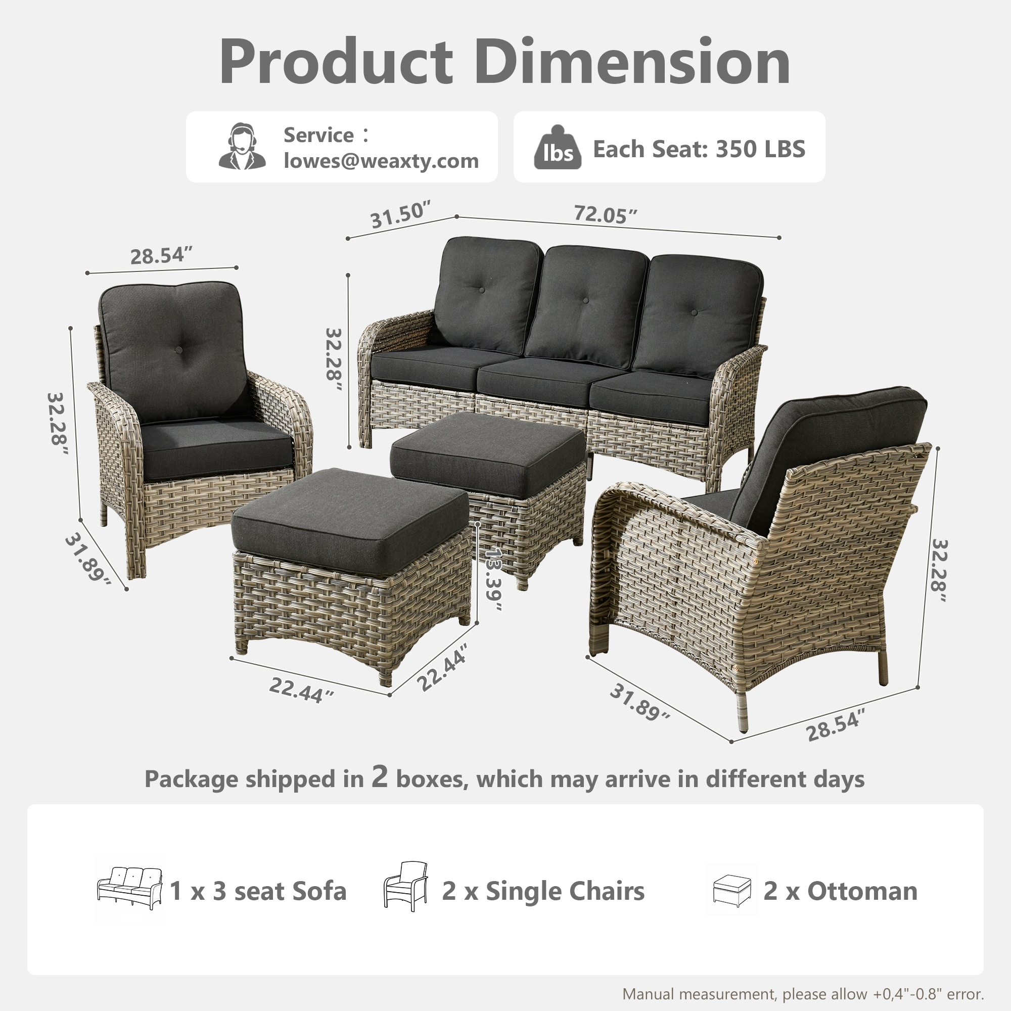 weaxty HMBVNC100S51 Patio-Conversation-Sets - View #7