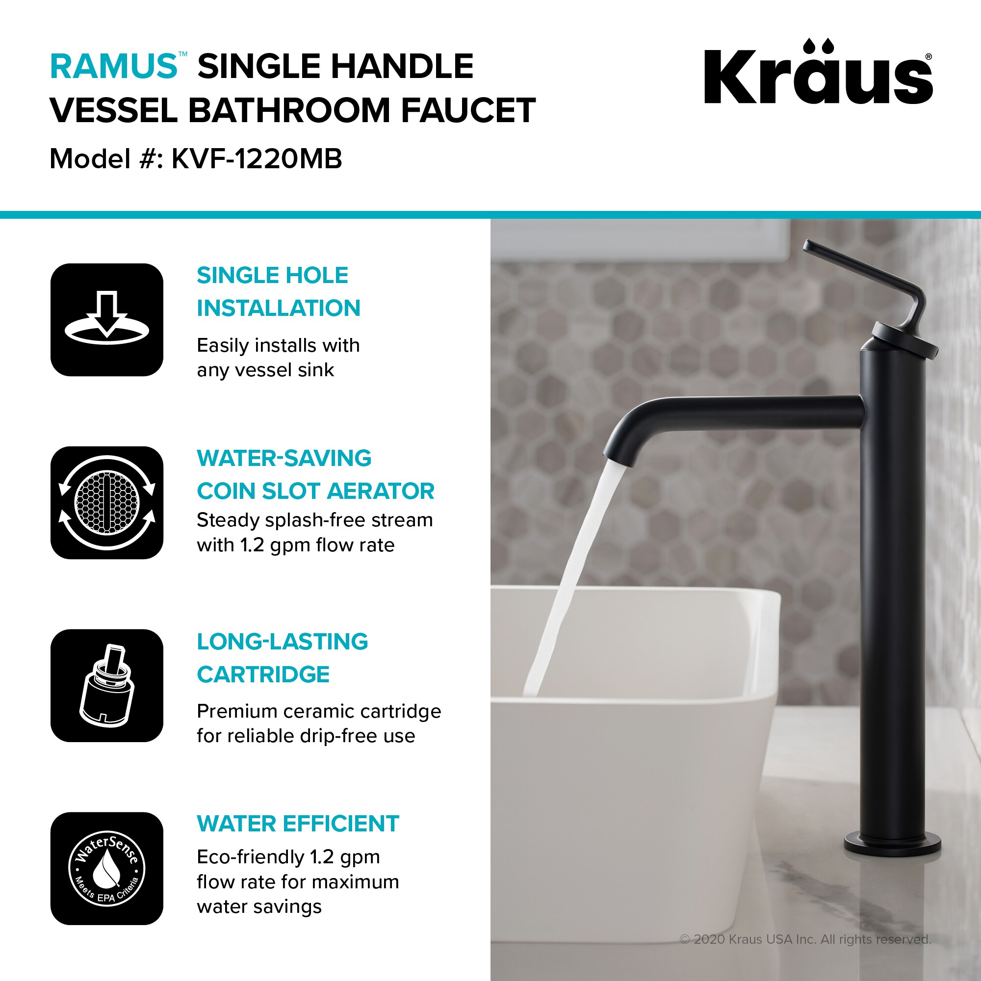Ramus Modern Chrome Single Handle Vessel Sink Faucet with Pop-Up Drain