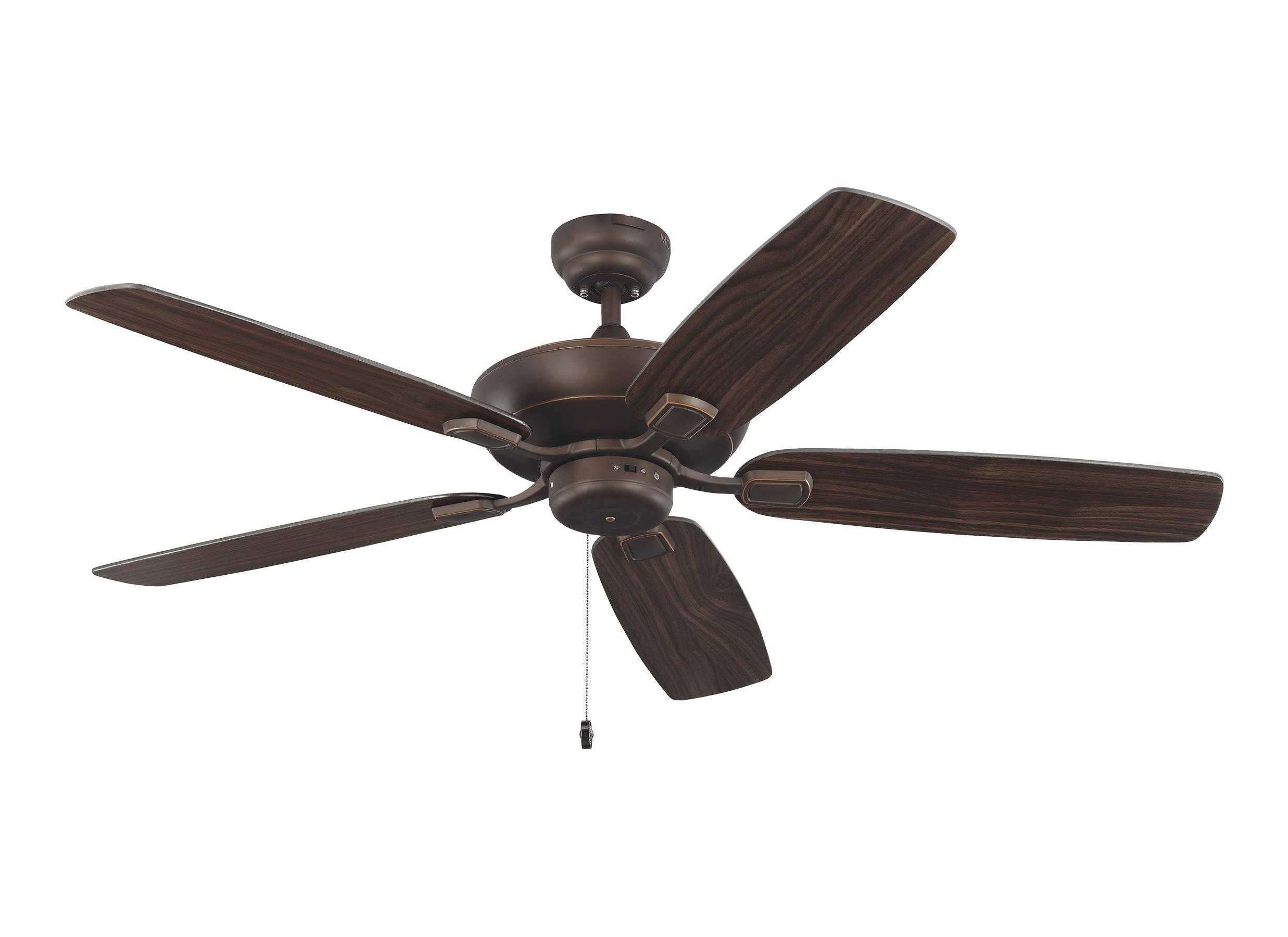 Generation Lighting 5COM52RB Colony 52-in Outdoor Downrod or Flush Mount Roman Bronze with Bronze Blades Ceiling Fan Light Kit Compatible ( 5 -Blade )