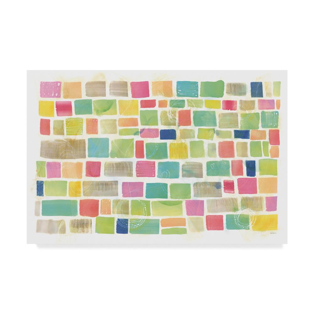 Trademark Fine Art WAP08270-C1624GG Framed 16-in H x 24-in W Abstract Print on Canvas