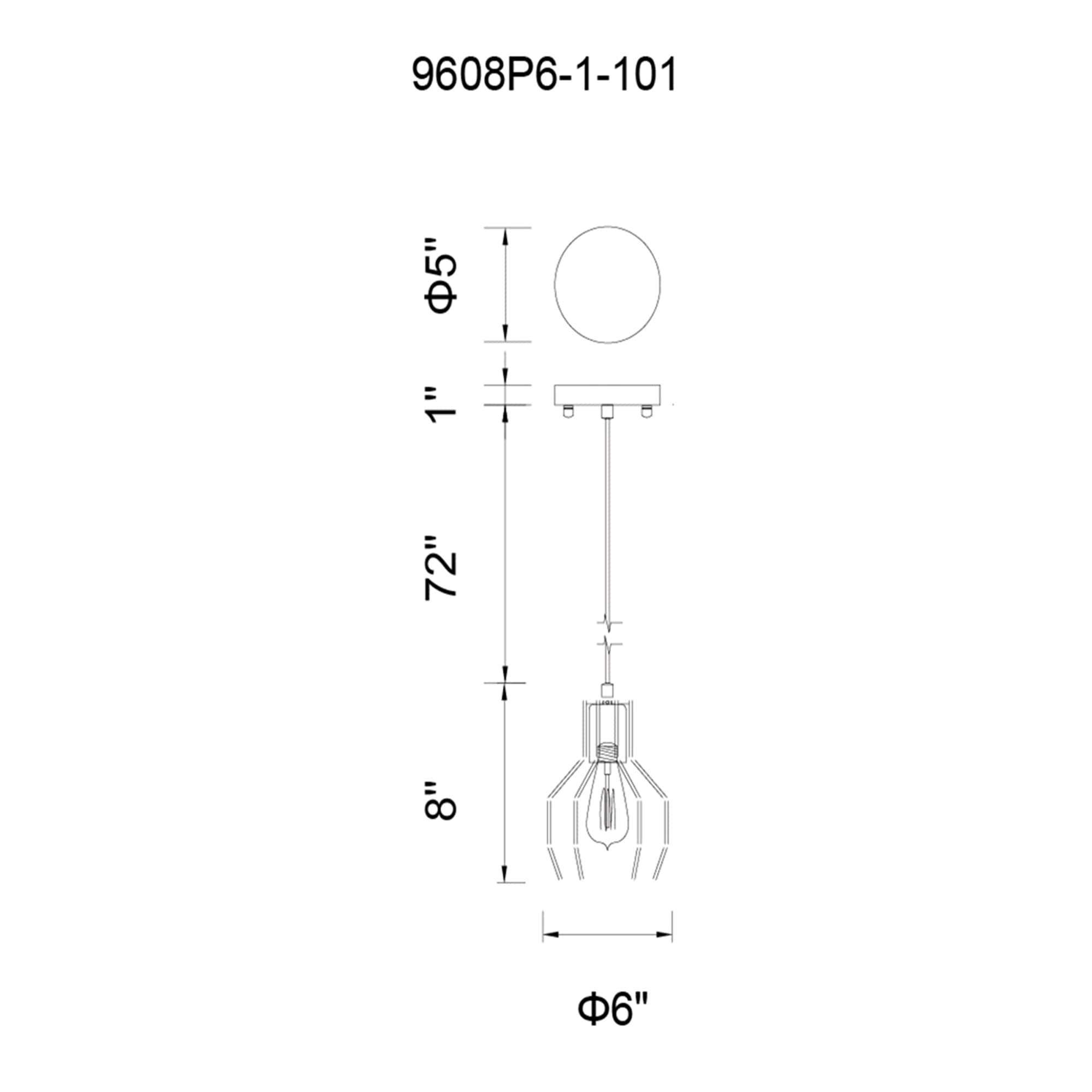 CWI Lighting 9608P6-1-101 Pendant-Lights - View #10