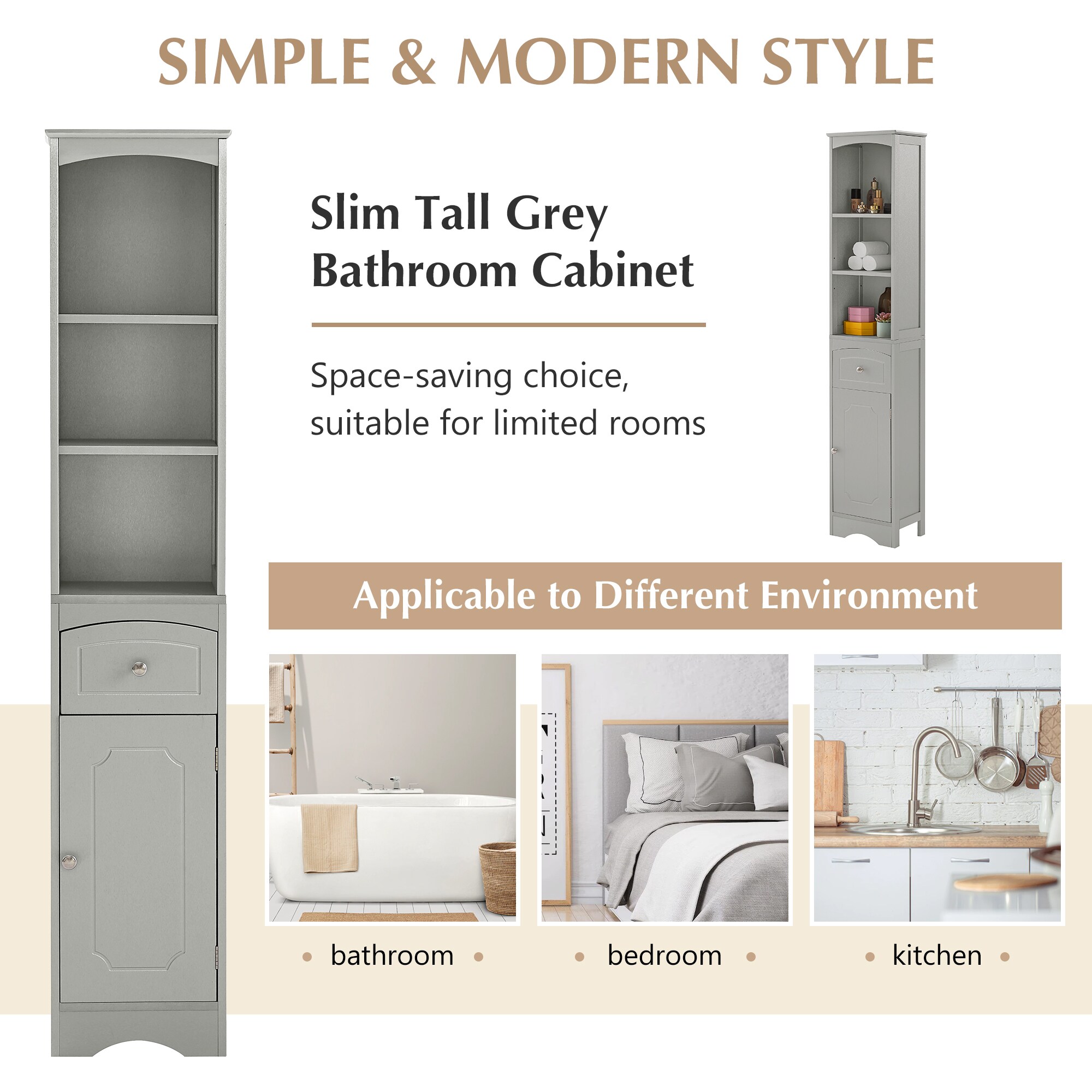 ModernLuxe L3P-WF289423AAG Bathroom-Wall-Cabinets - View #3