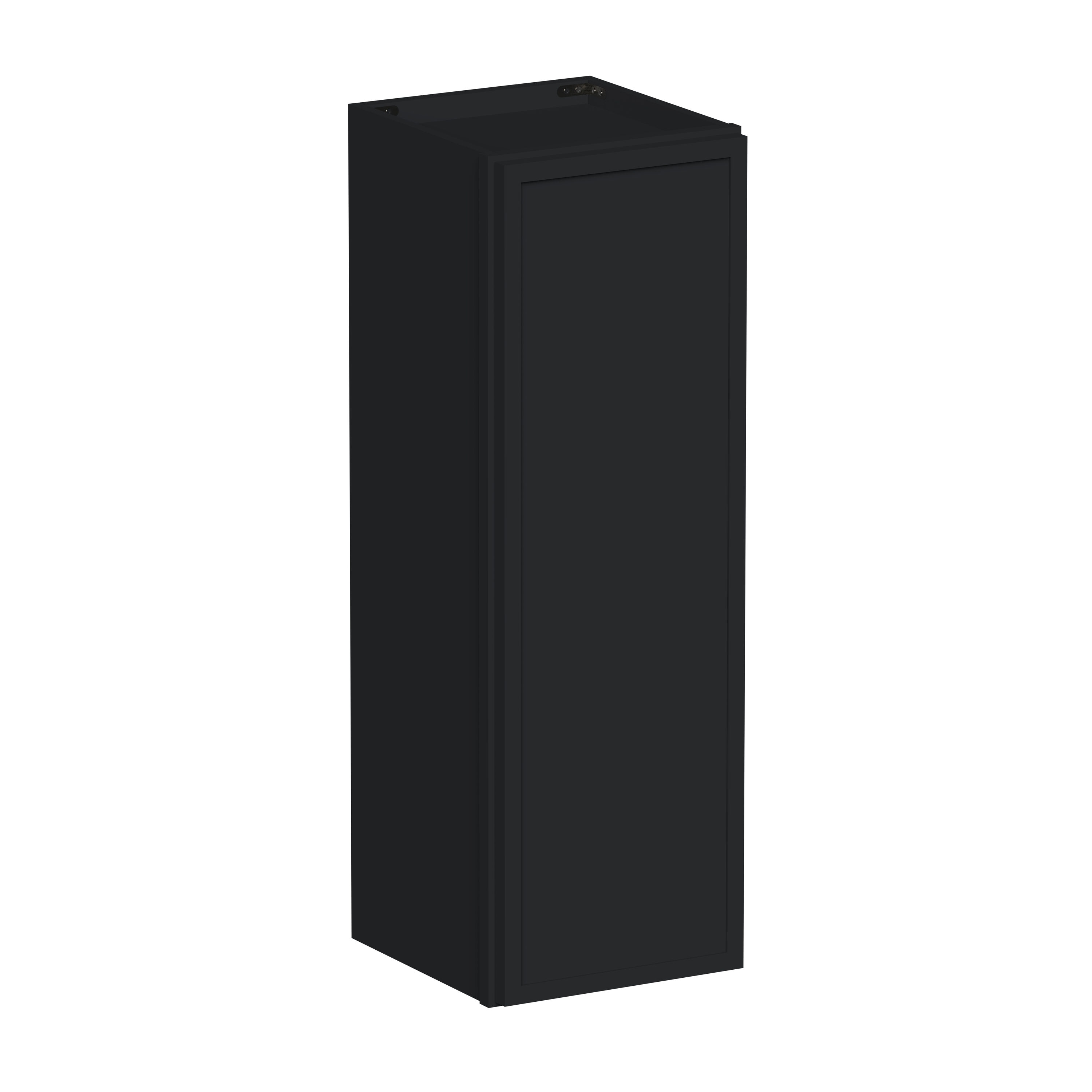 Boyel Living 12-in W x 36-in H x 12-in D Black Shaker Ready-to-Assemble Kitchen Wall Cabinet with Soft-Close Hardware #BL-W1236SSE