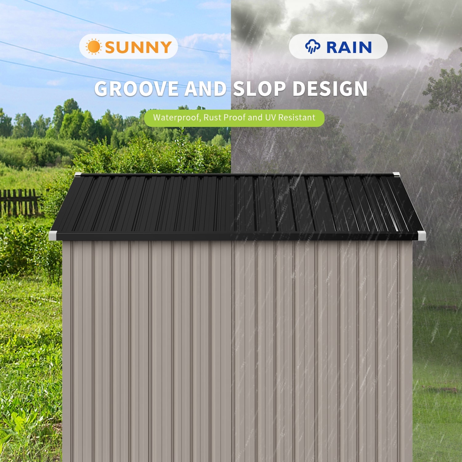 AOXUN G37008-BASE Metal-Storage-Buildings-Sheds - View #5