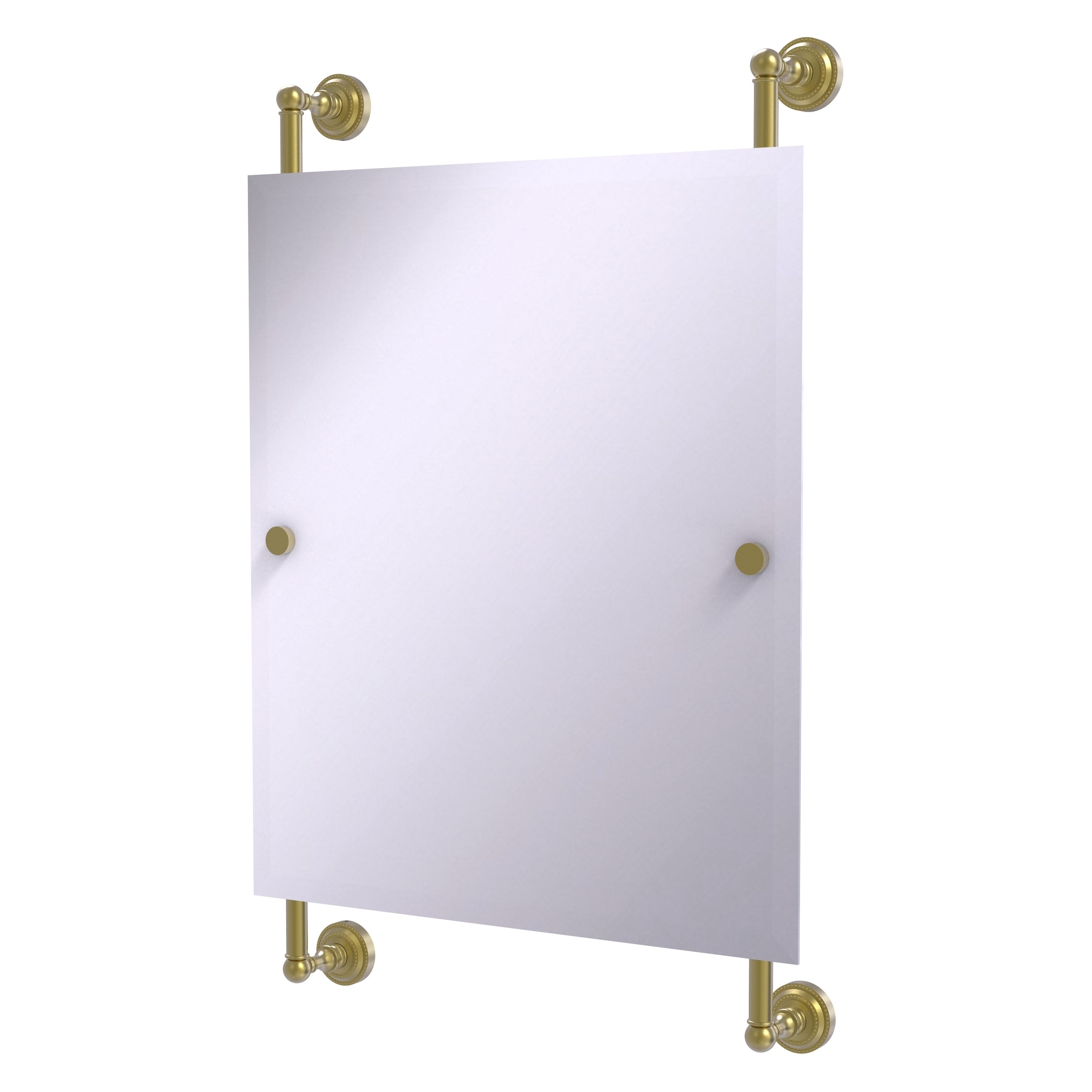 Allied Brass DT-27-92-SBR Dottingham 21-Inches x 33-Inches Beveled Frameless Rectangle Bathroom Vanity Mirror ( Satin Brass )