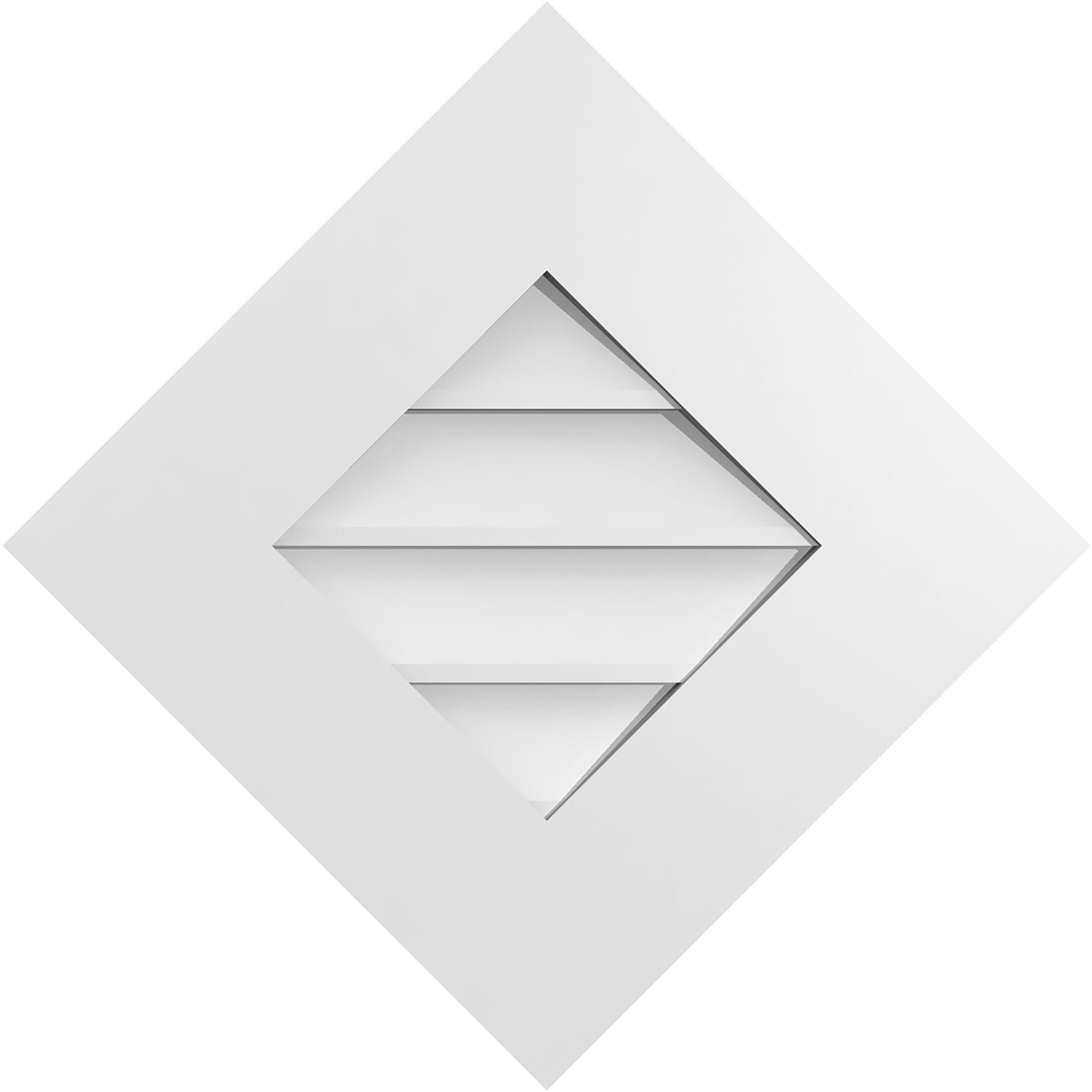 Ekena Millwork GVPDI20X2001SF 20-Inches x 20-Inches Off-white Diamond PVC Gable Louver Vent