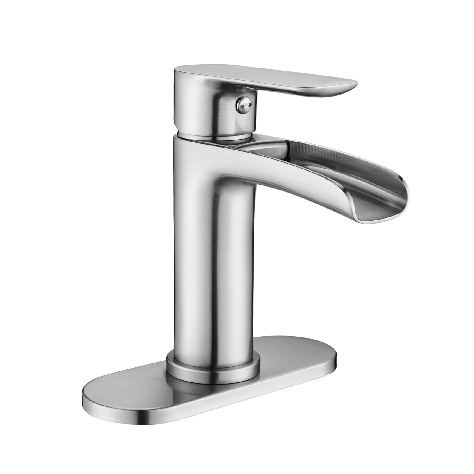 Damerin MSA06 Sliver Single hole 1-handle Mid-arc Residential Handle Bathroom Sink Faucet with Deck Plate