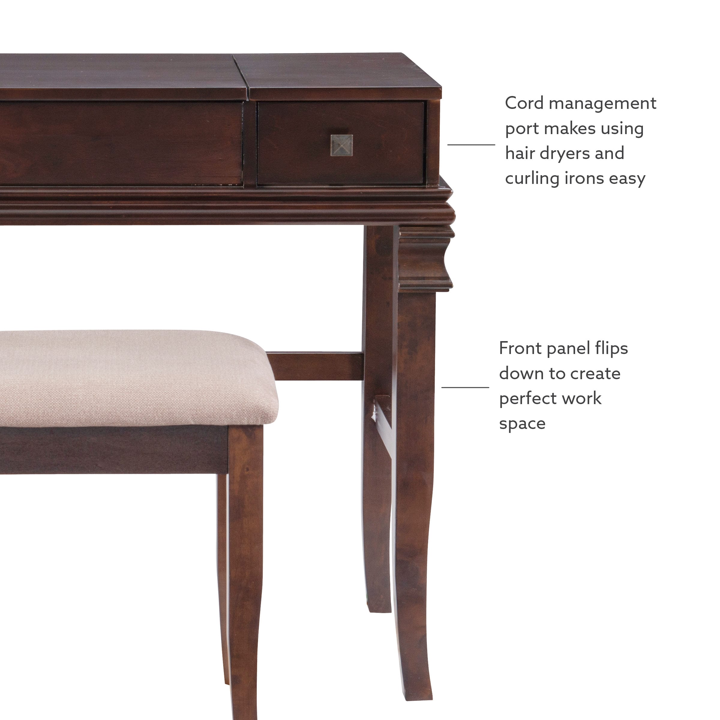 Linon 98373WAL-01-KD-U Bedroom-Vanities - View #10