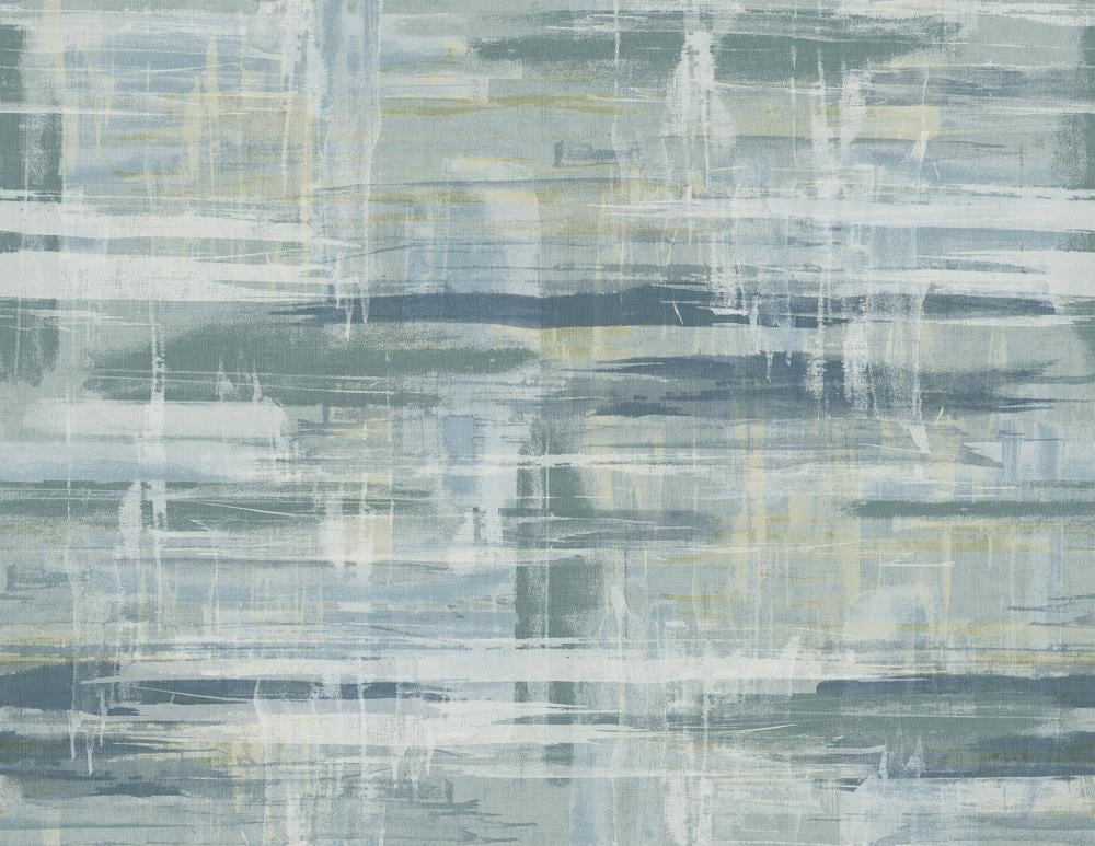 Marari Teal and Light Blue Distressed Abstract Wallpaper Roll