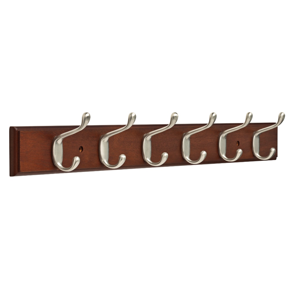 Franklin Brass 6-Hook 2.7126-in x 3.3386-in H Bark and Satin Nickel  Decorative Wall Hook (35-lb Capacity) in the Decorative Wall Hooks  department at