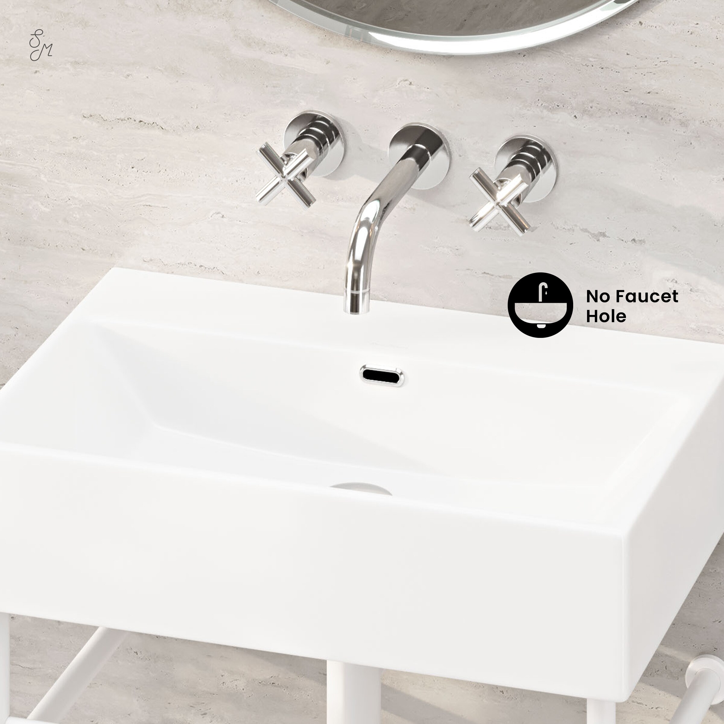 Swiss Madison SM-25-CSREI01MW-0 Console-Sinks - View #4