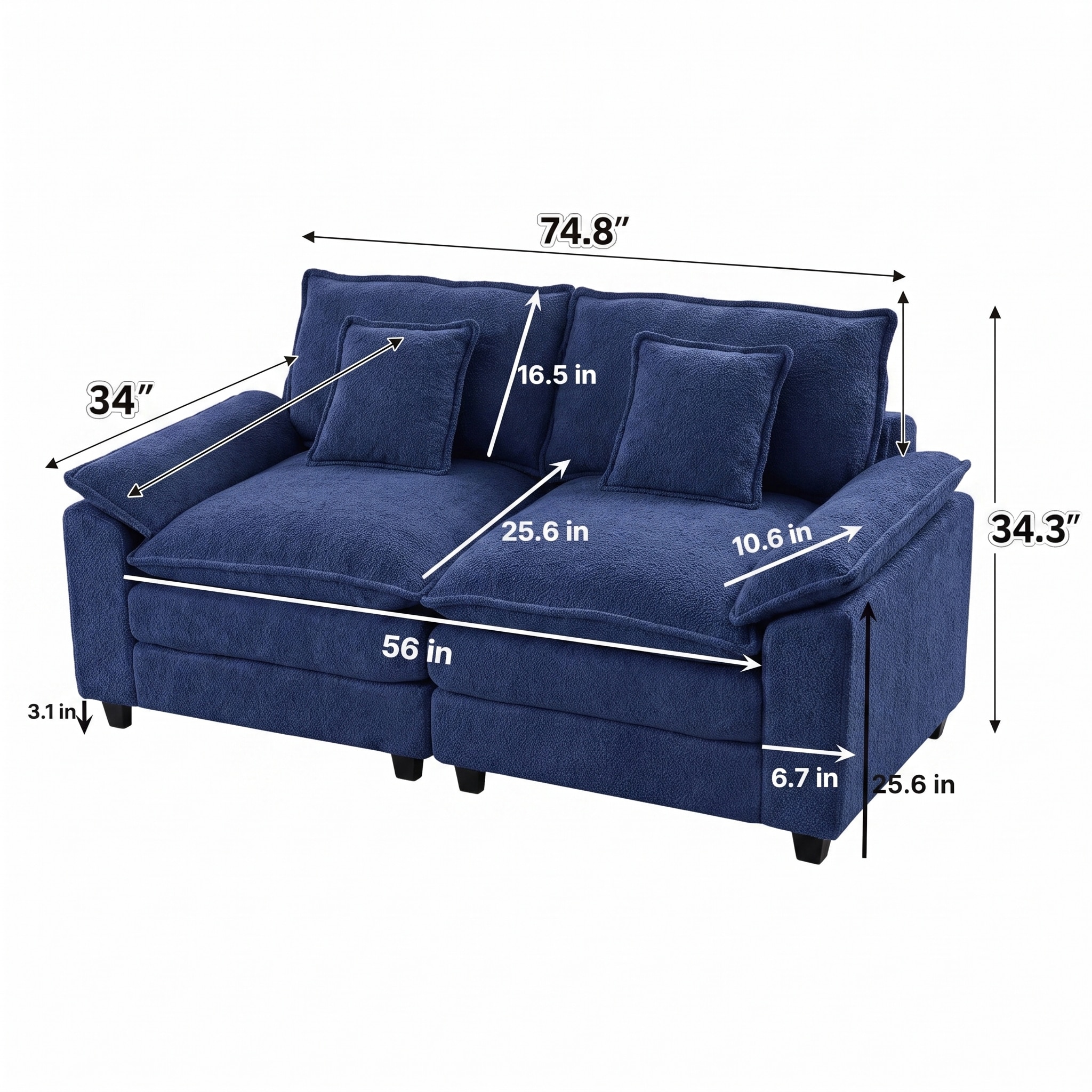 VOUA SAF-ASDJY-BE Sofas-Loveseats - View #5