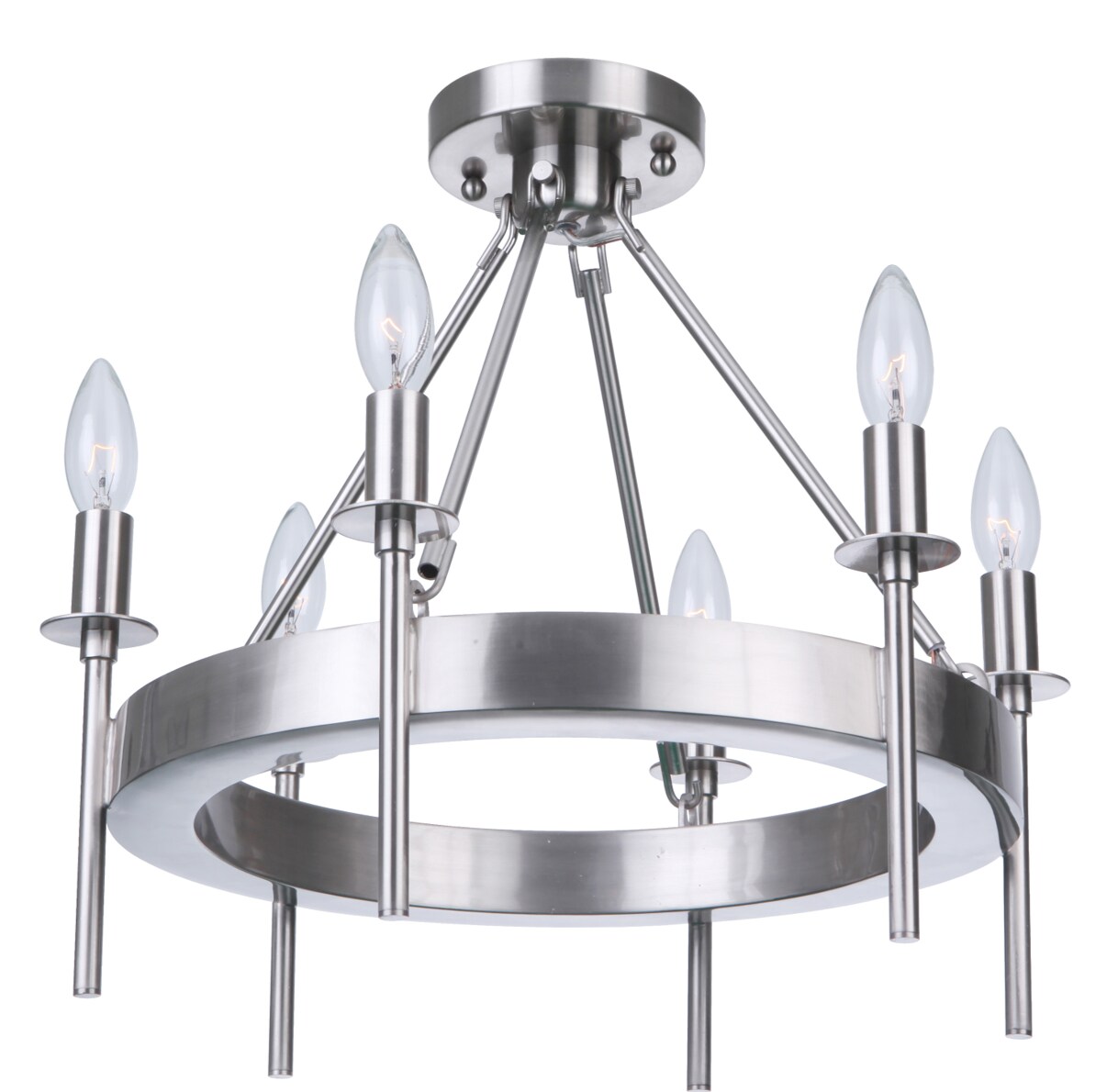 Craftmade 54356-BNK Larrson 6 -Light Nickel Modern/contemporary For Use in Bedrooms, Dining Rooms, Foyers, Living Rooms Chandelier