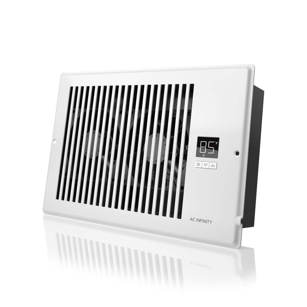 AC Infinity Airtap 11.54-in x 7.5-in White Abs Resin Vertical Louvered