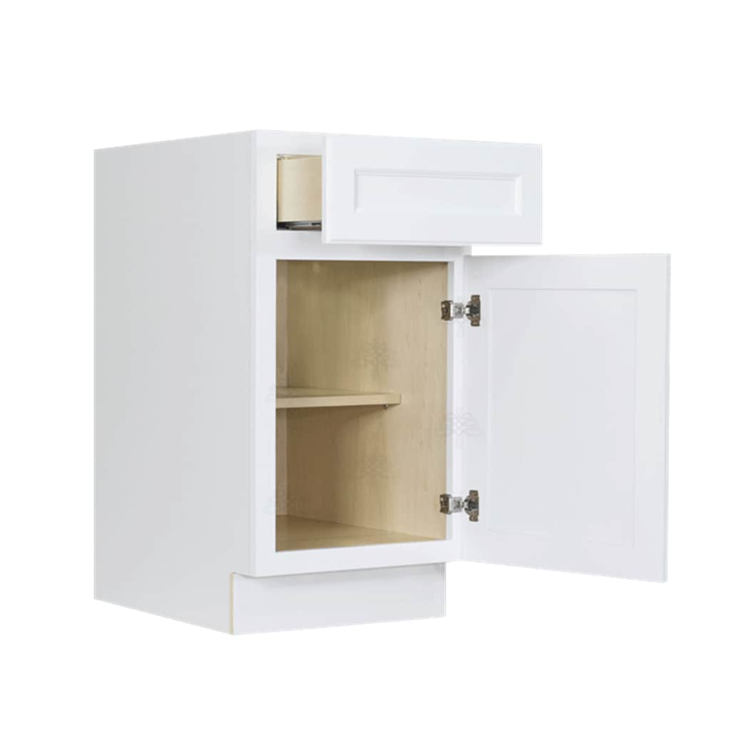 LifeArt Cabinetry 18-in W x 34.5-in H x 24-in D White Maple Base Fully ...