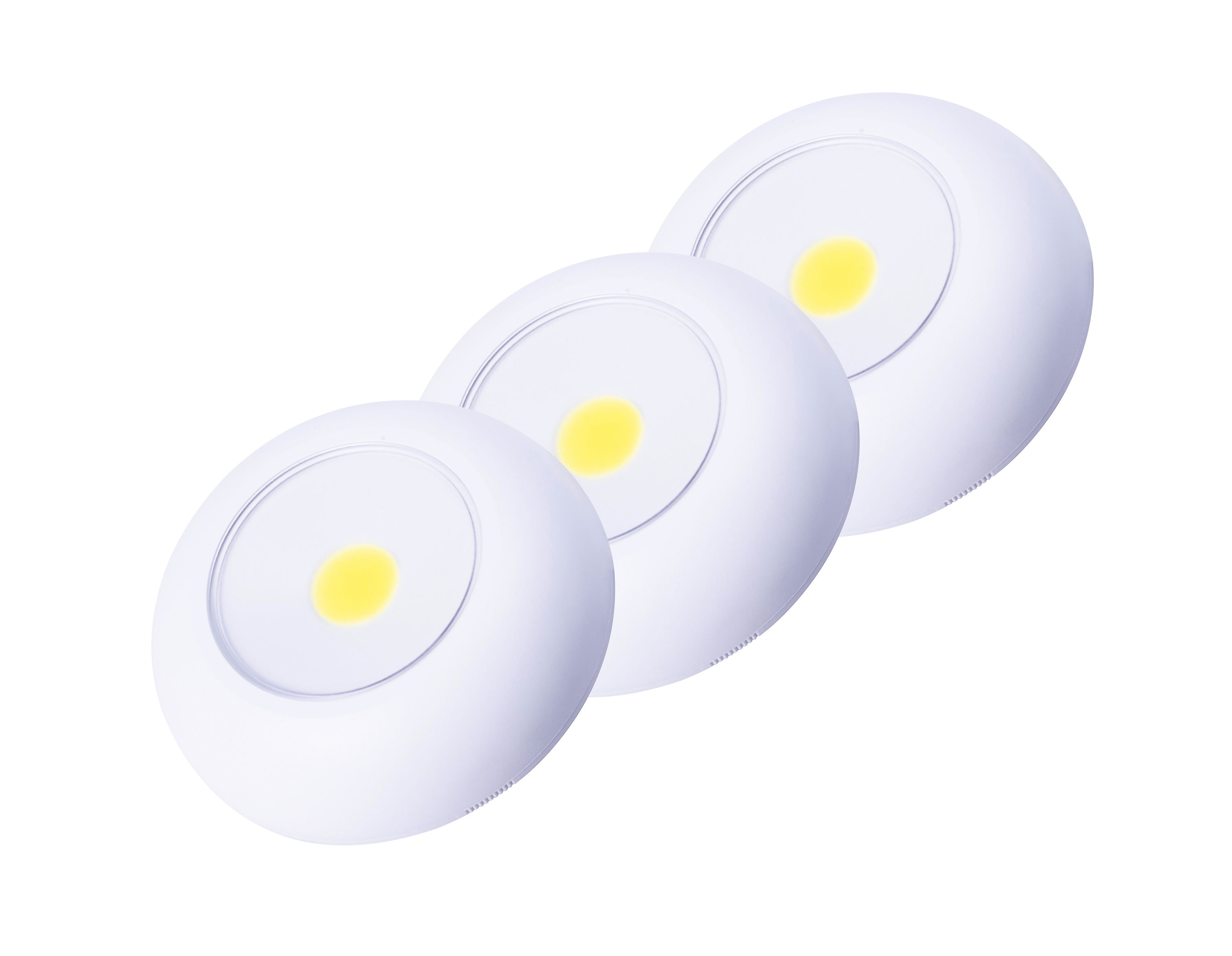 Light It! 30041-308 Bright White Battery Operated LED Puck Light (3-Pack)