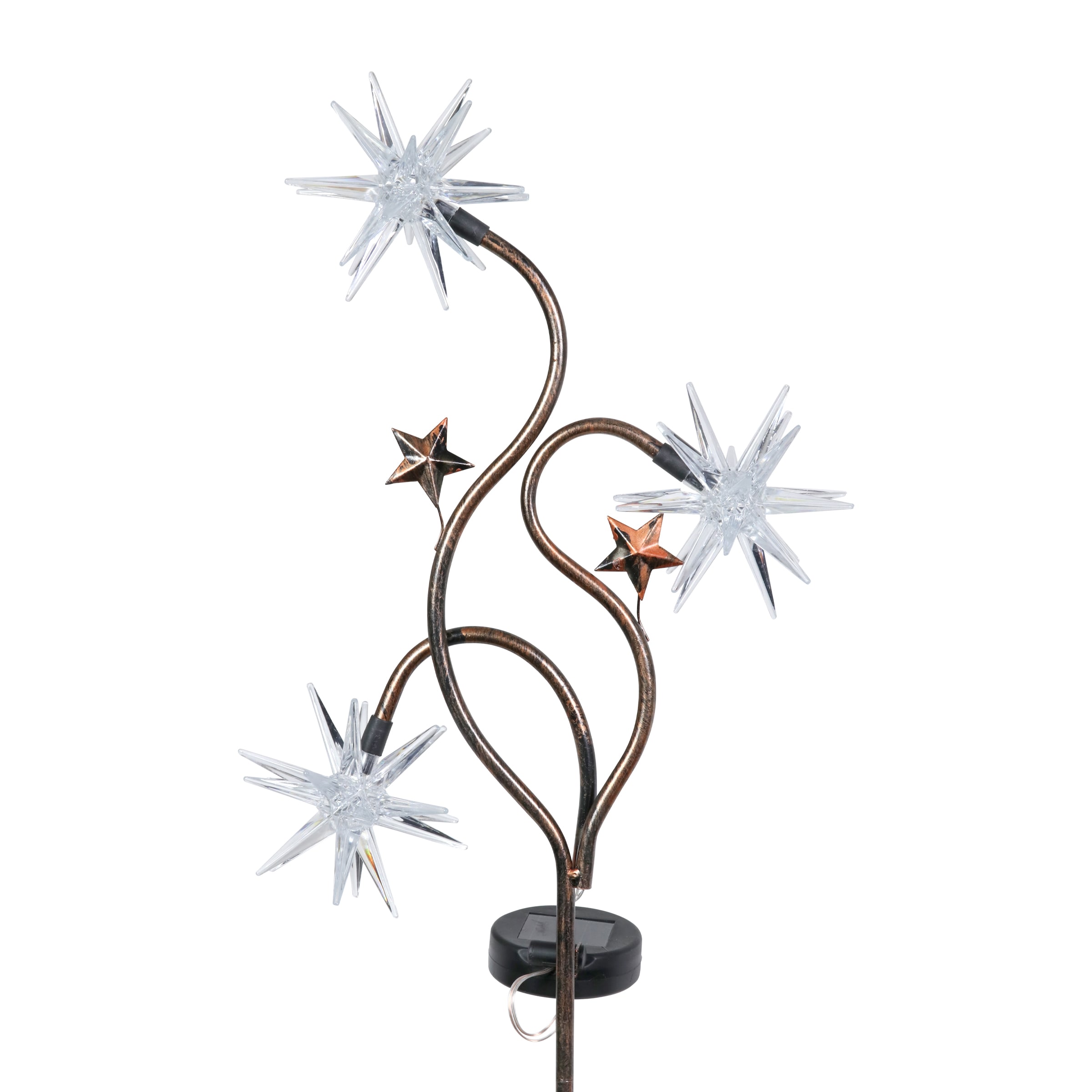 Exhart 13104-RS 33.0-in Patriotic USA Metal Solar Traditional Stake