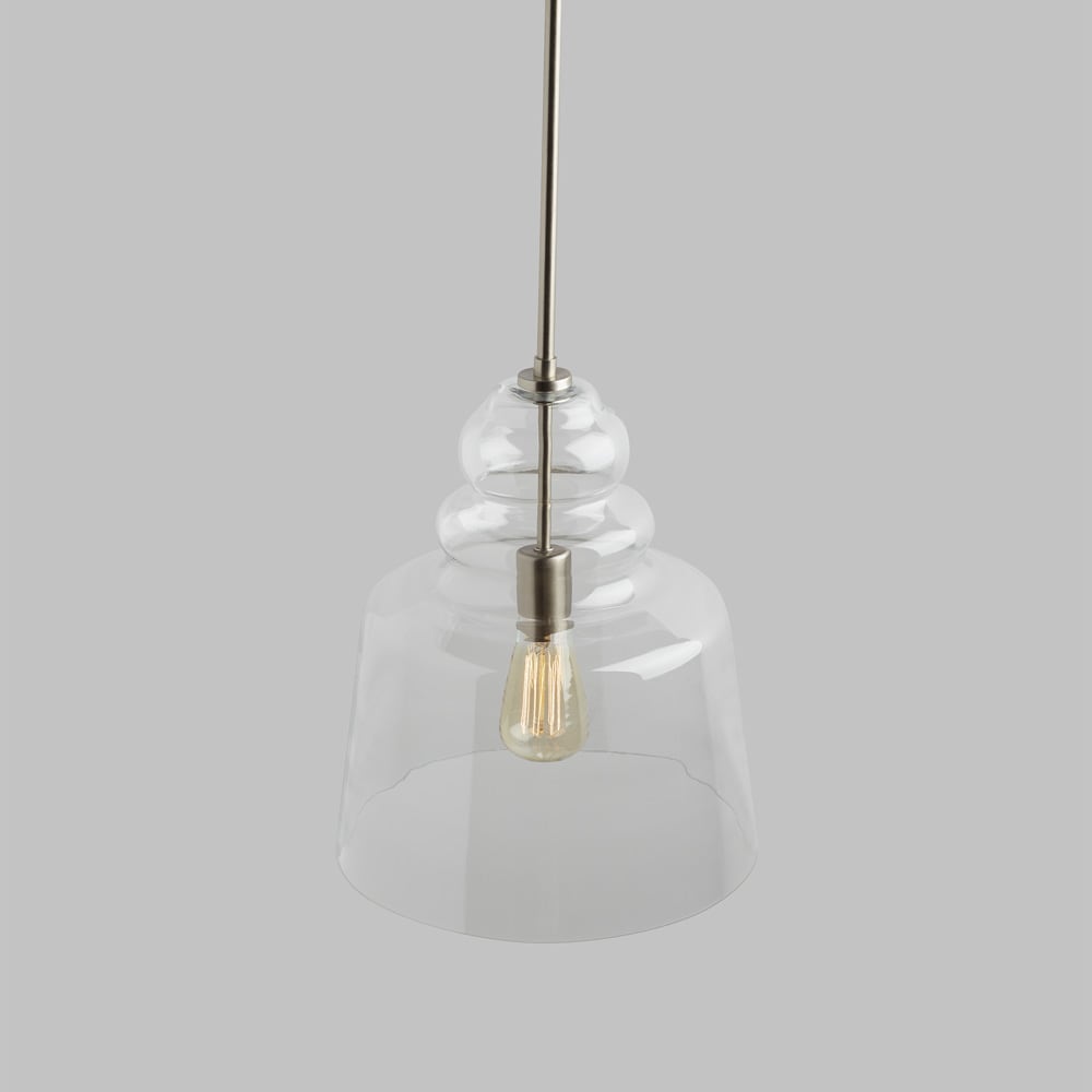 Agatha Brushed Nickel Indoor/Outdoor Vintage Pendant Light