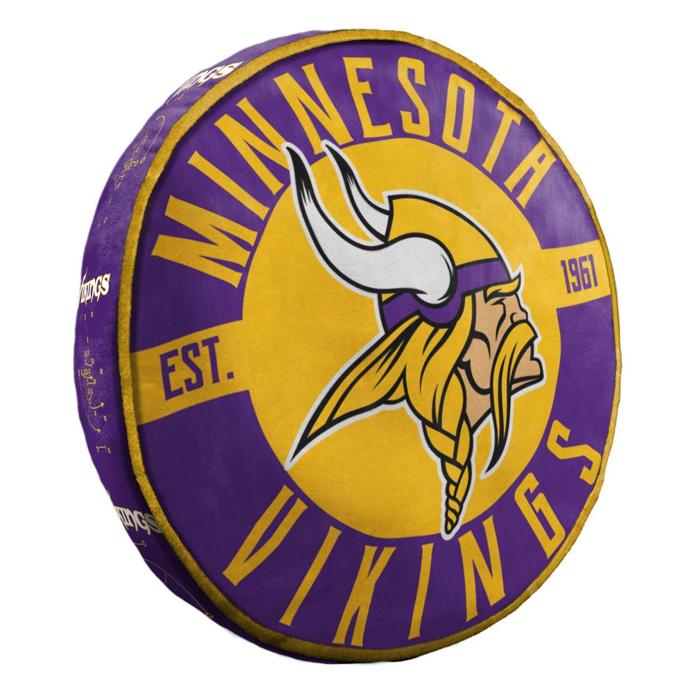 The Northwest Company 1NFL148000023RET Minnesota Vikings NFL 148 Cloud Pillow 15-in x 15-in Multi Round Indoor Decorative Pillow