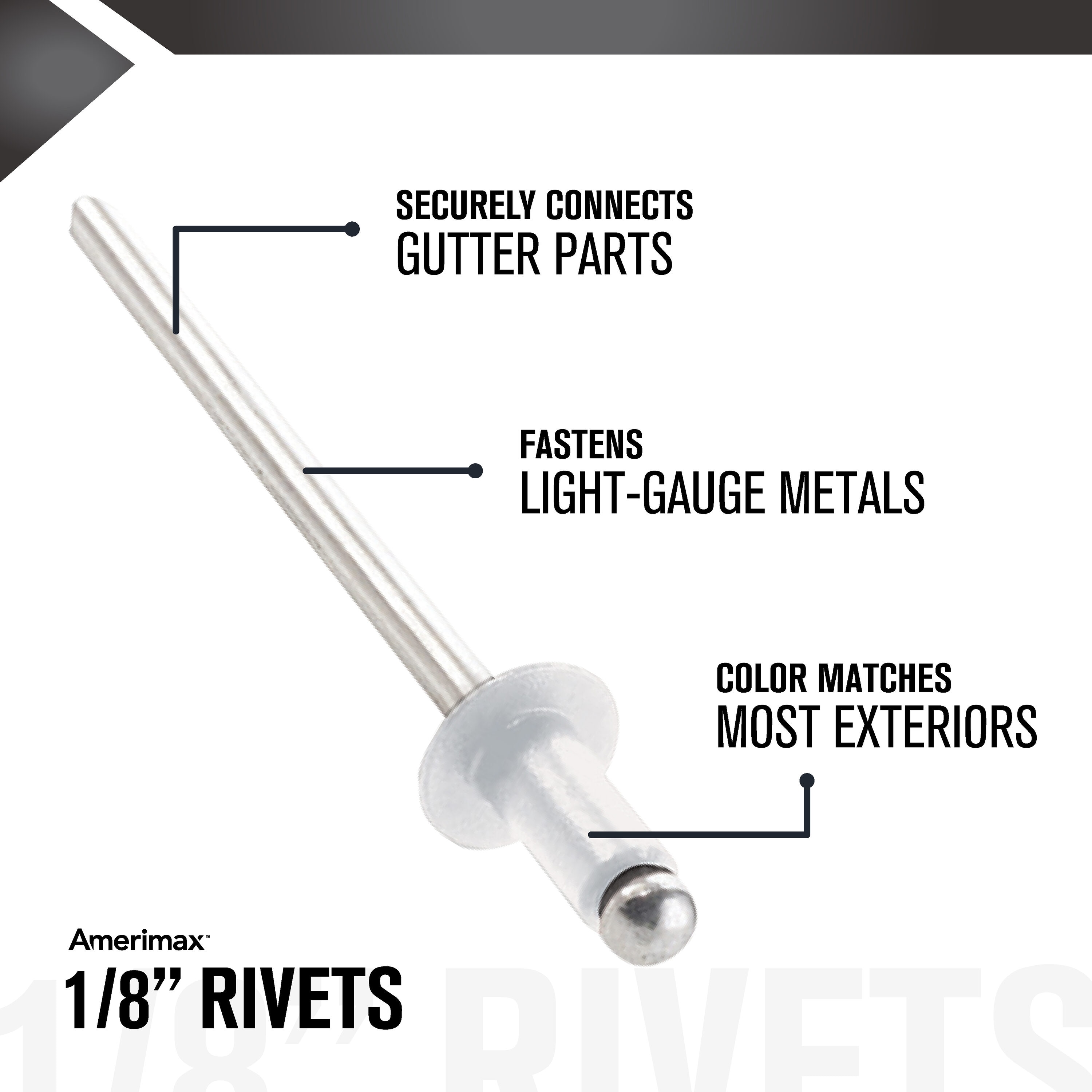 Amerimax 84025HP rivets - View #2