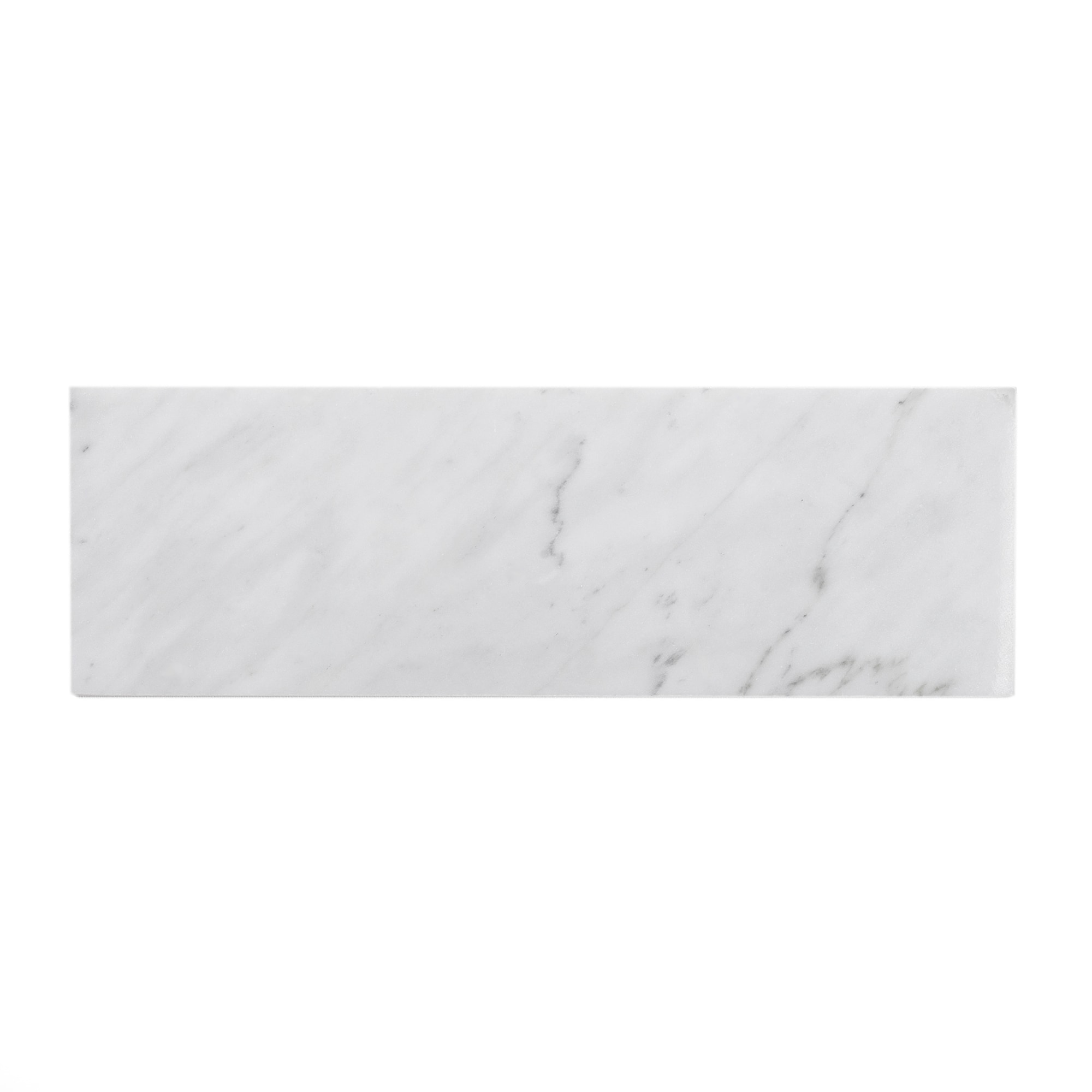 Apollo Tile White 4-in x 12-in Polished Natural Stone Marble Brick Wall ...