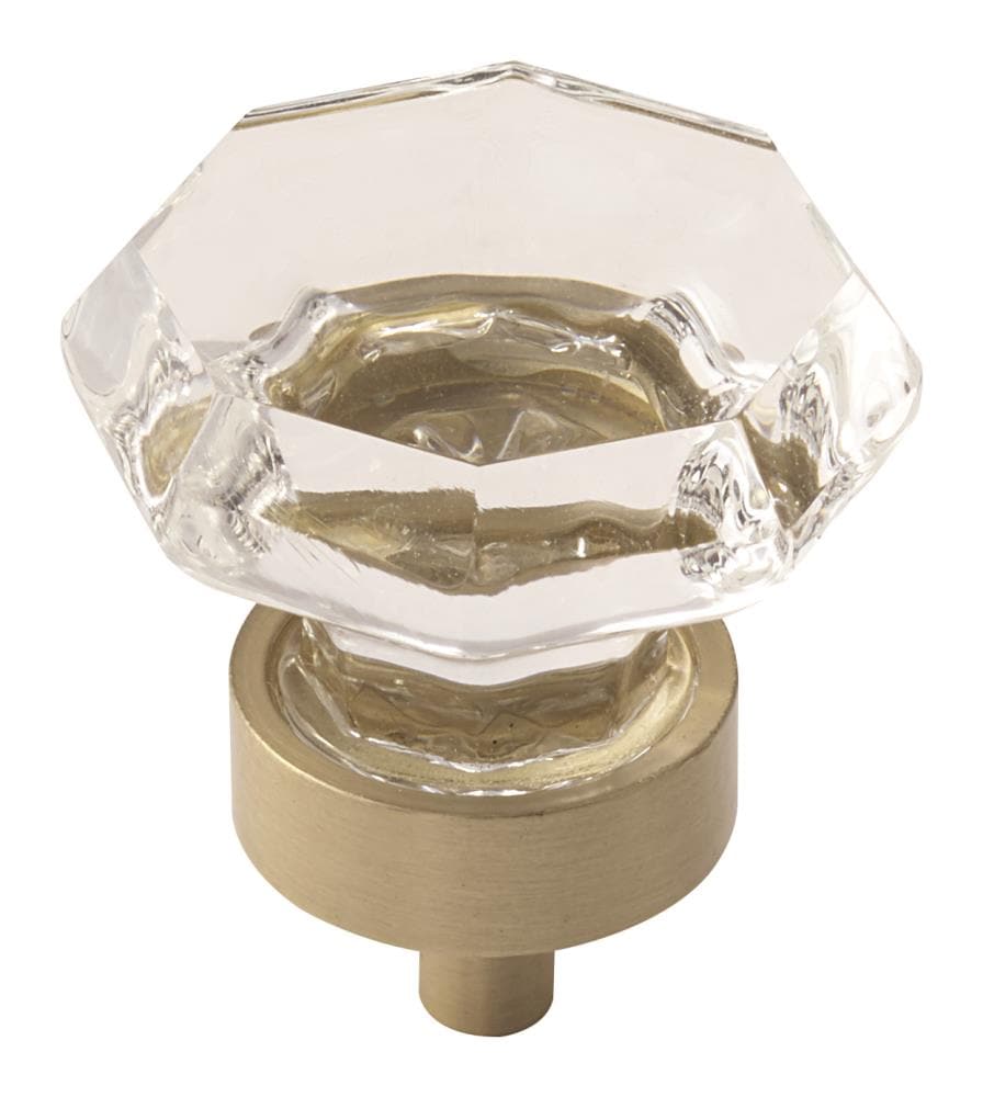 Amerock BP55268CBBZ Traditional Classics Clear/Golden Champagne Octangular Traditional Cabinet Knob
