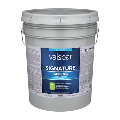 Valspar Flat White Ceiling Paint and Primer (5-Gallon) Lowes.com