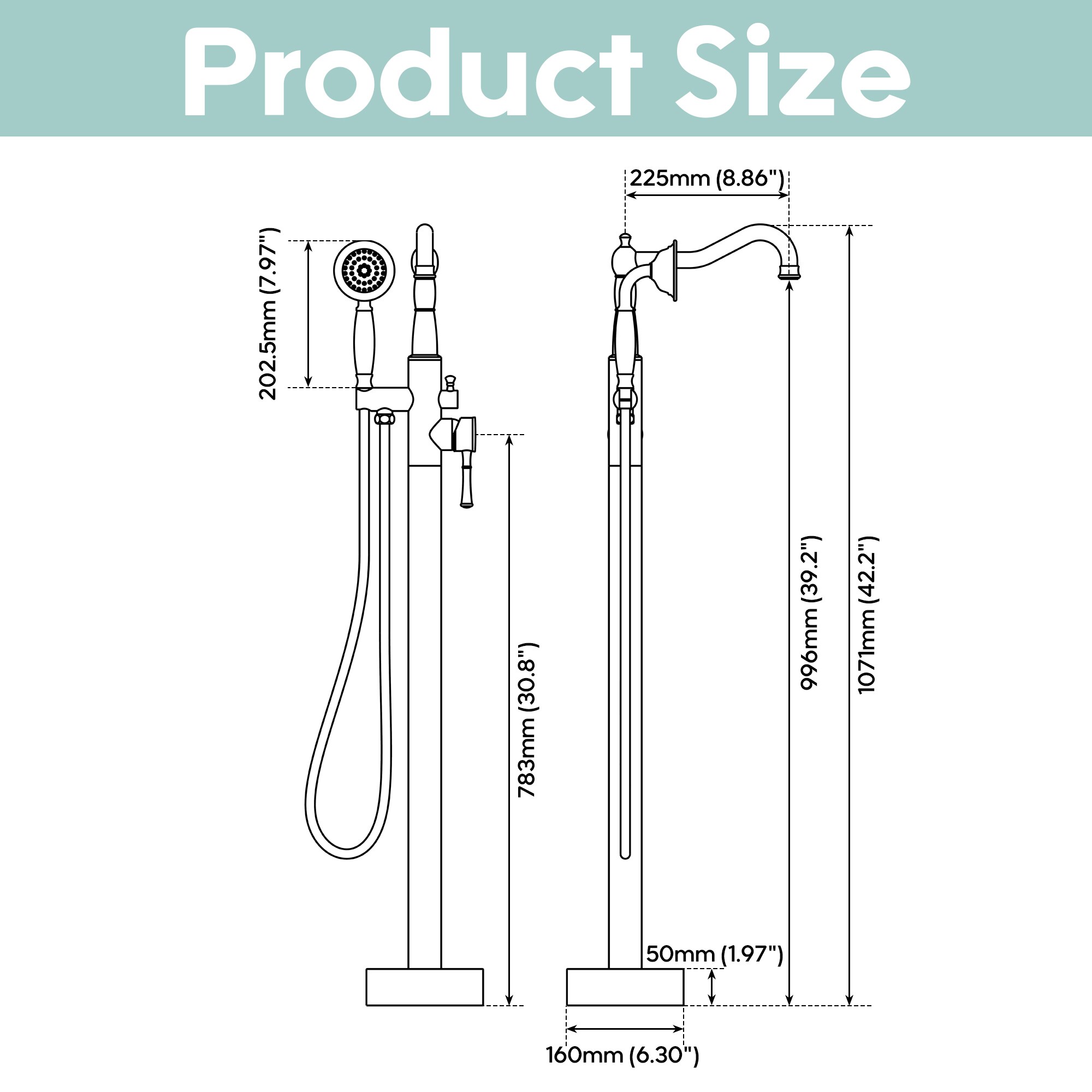 WELLFOR KC-HPY-52633US Roman-Tub-Faucets - View #10