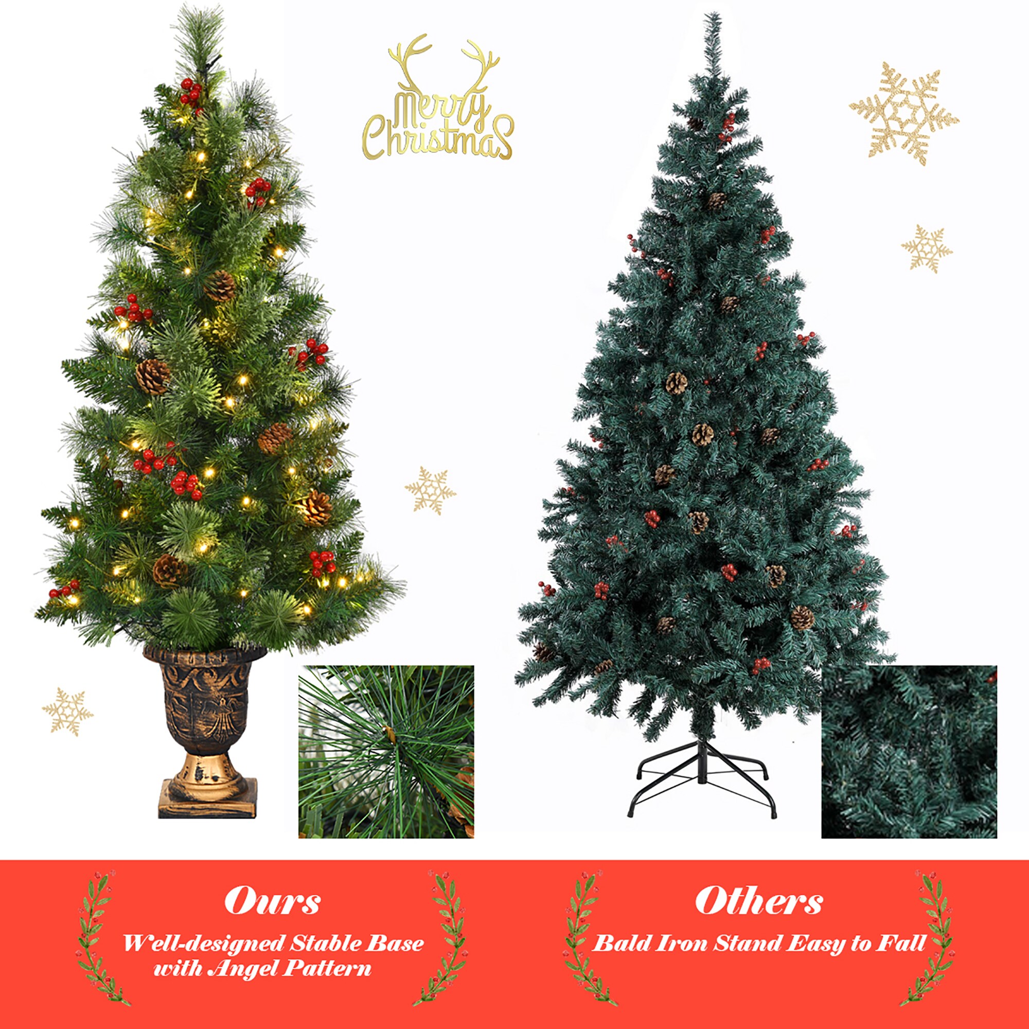 Goplus LWS00813 Artificial-Christmas-Trees - View #6