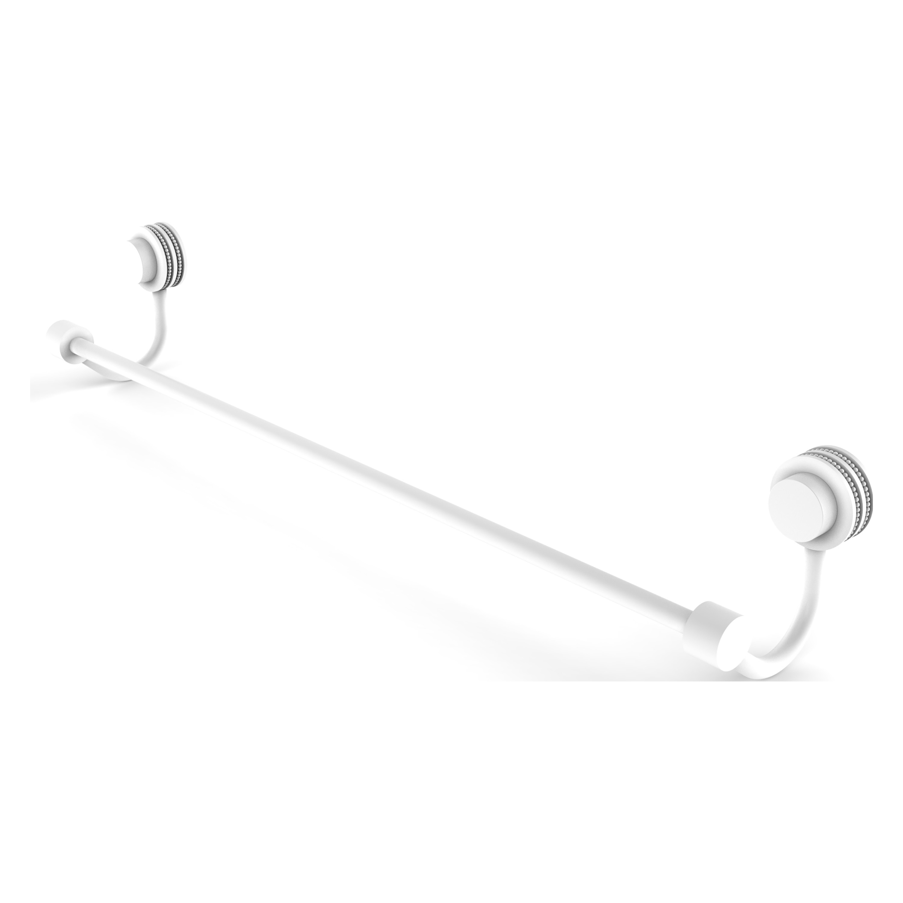 Allied Brass 421D/36-WHM Venus 36-in Matte White Wall mount Single Towel Bar