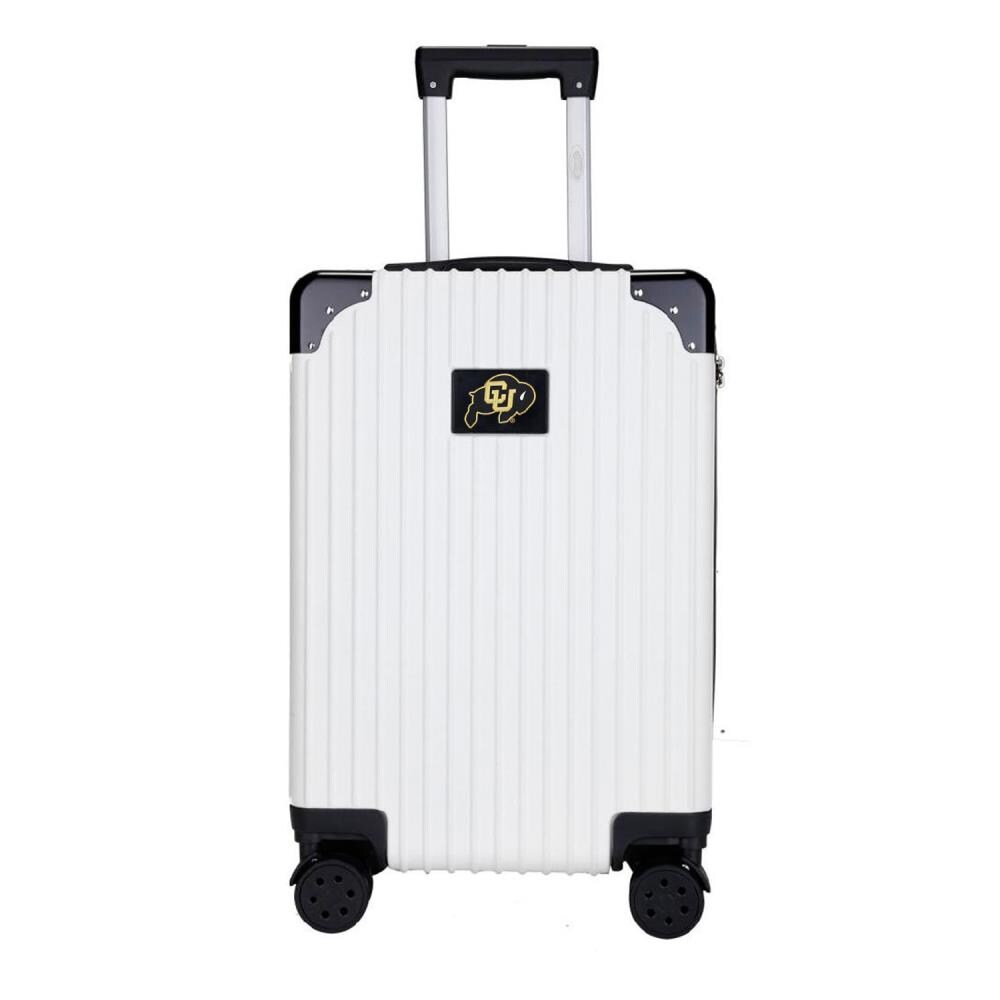 Mojo Licensing CLCOL210_WHITE NCAA Colorado Buffaloes 23.75 x 15.5 x 9.75 White Polycarbonate Hardshell Carry-on Bag (1-Bag)