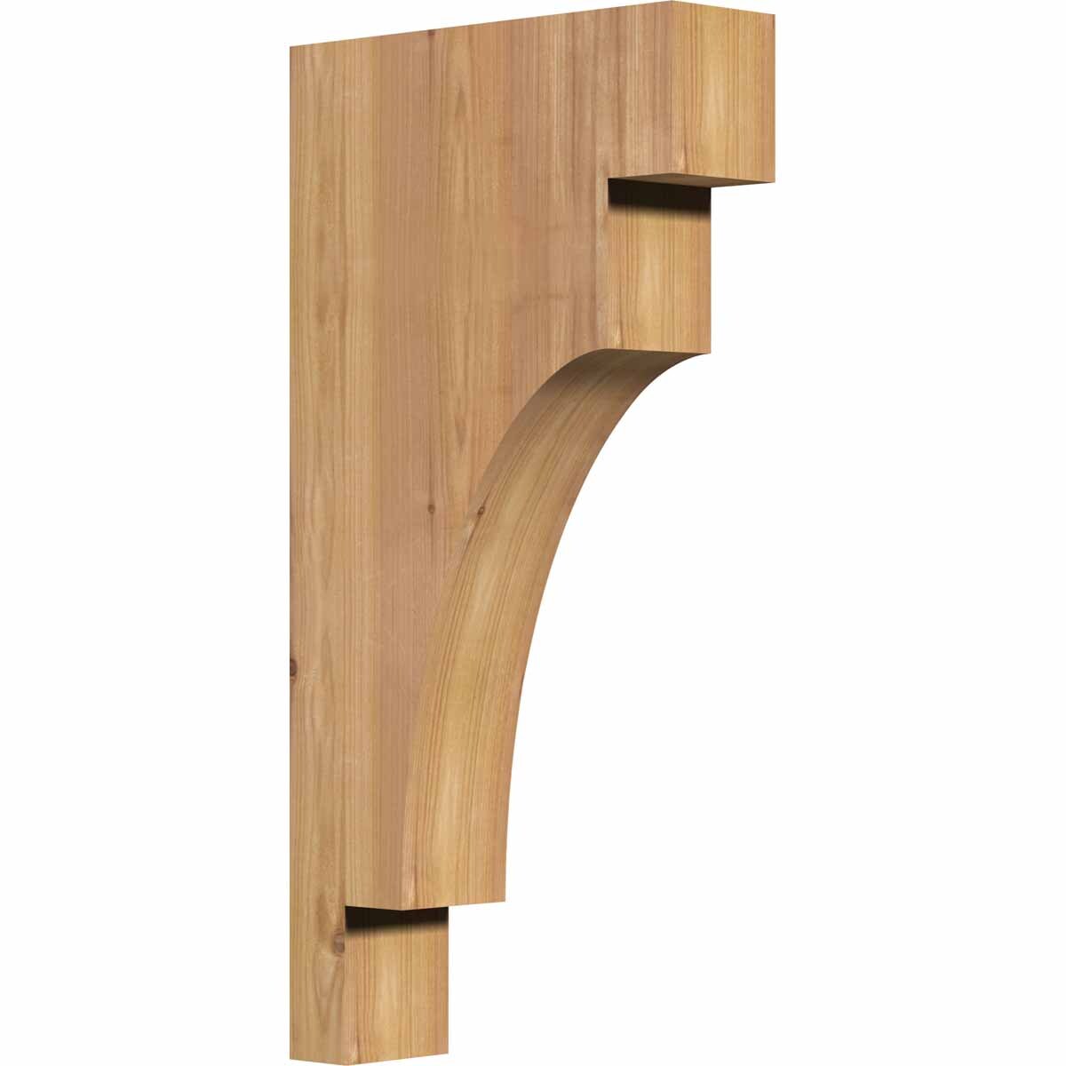 Ekena Millwork COR04X12X24MED00SWR 3.5-in x 12-in x 24-in Mediterranean Unfinished Western red cedar Wood Paintable/Stainable Corbel