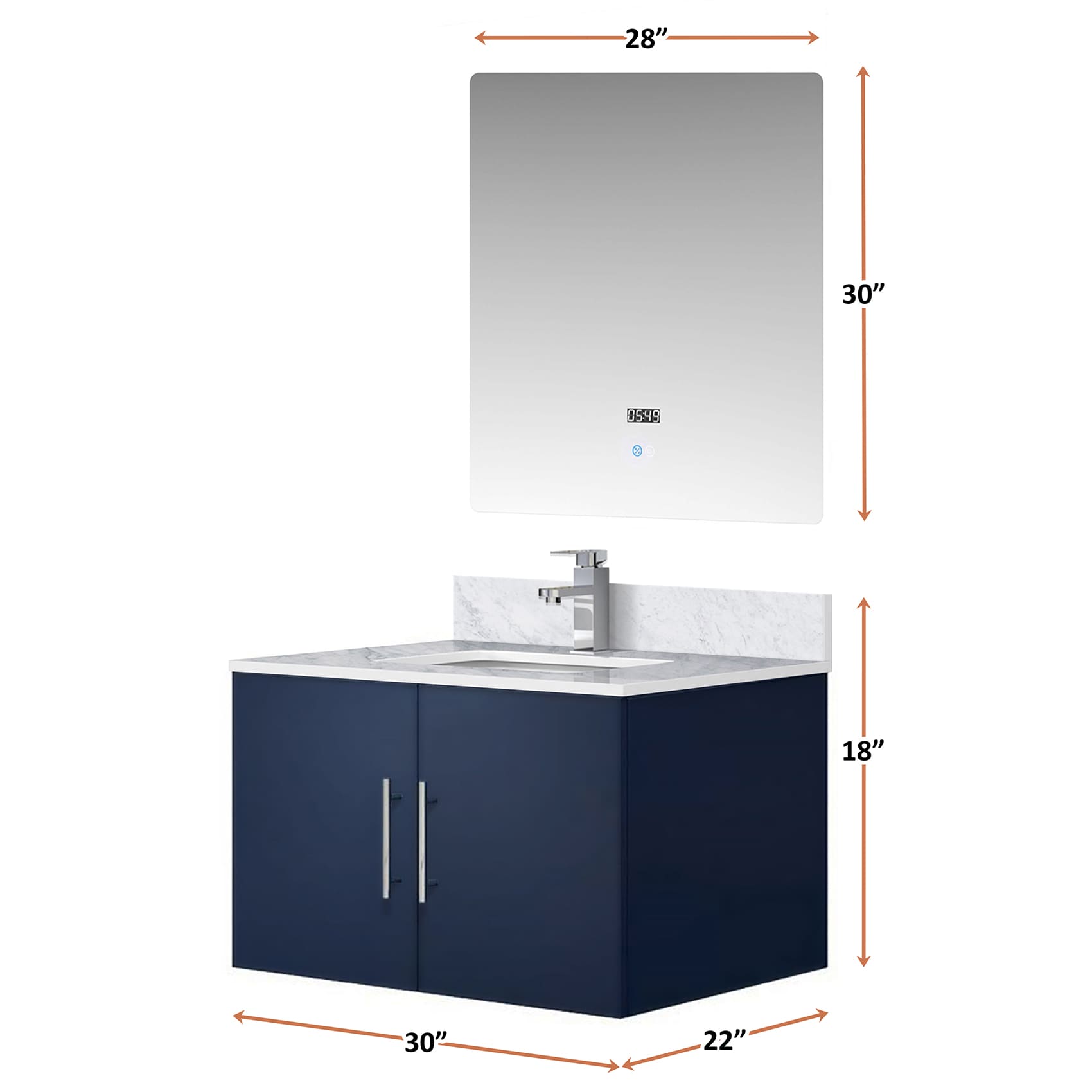 Lexora LG192230DEDSLM30F Bath-Vanity-Combo - View #4