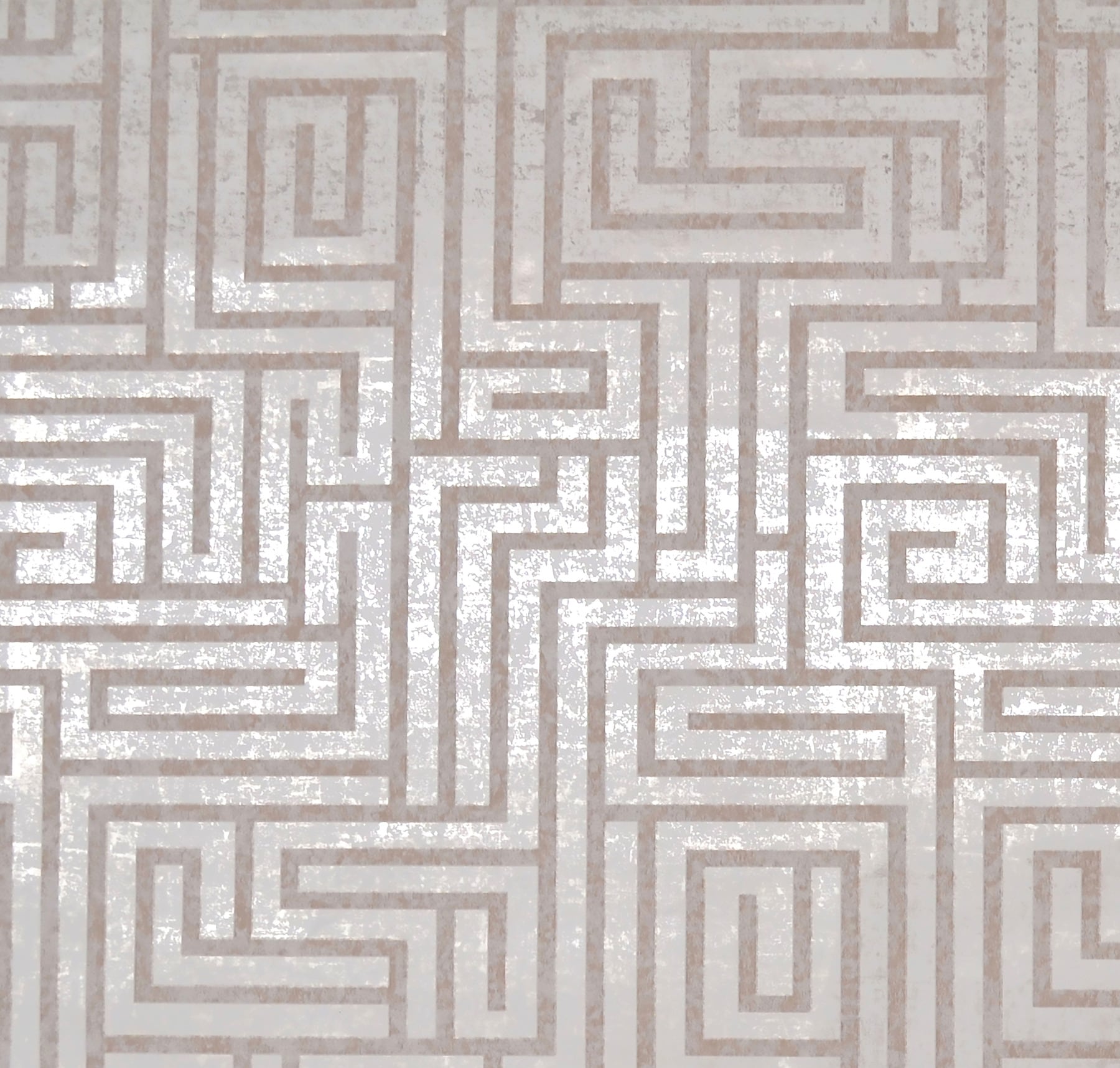 York Wallcoverings Y6220201 Mid Century 60.8-Sq. Feet White Vinyl Geometric Unpasted Wallpaper