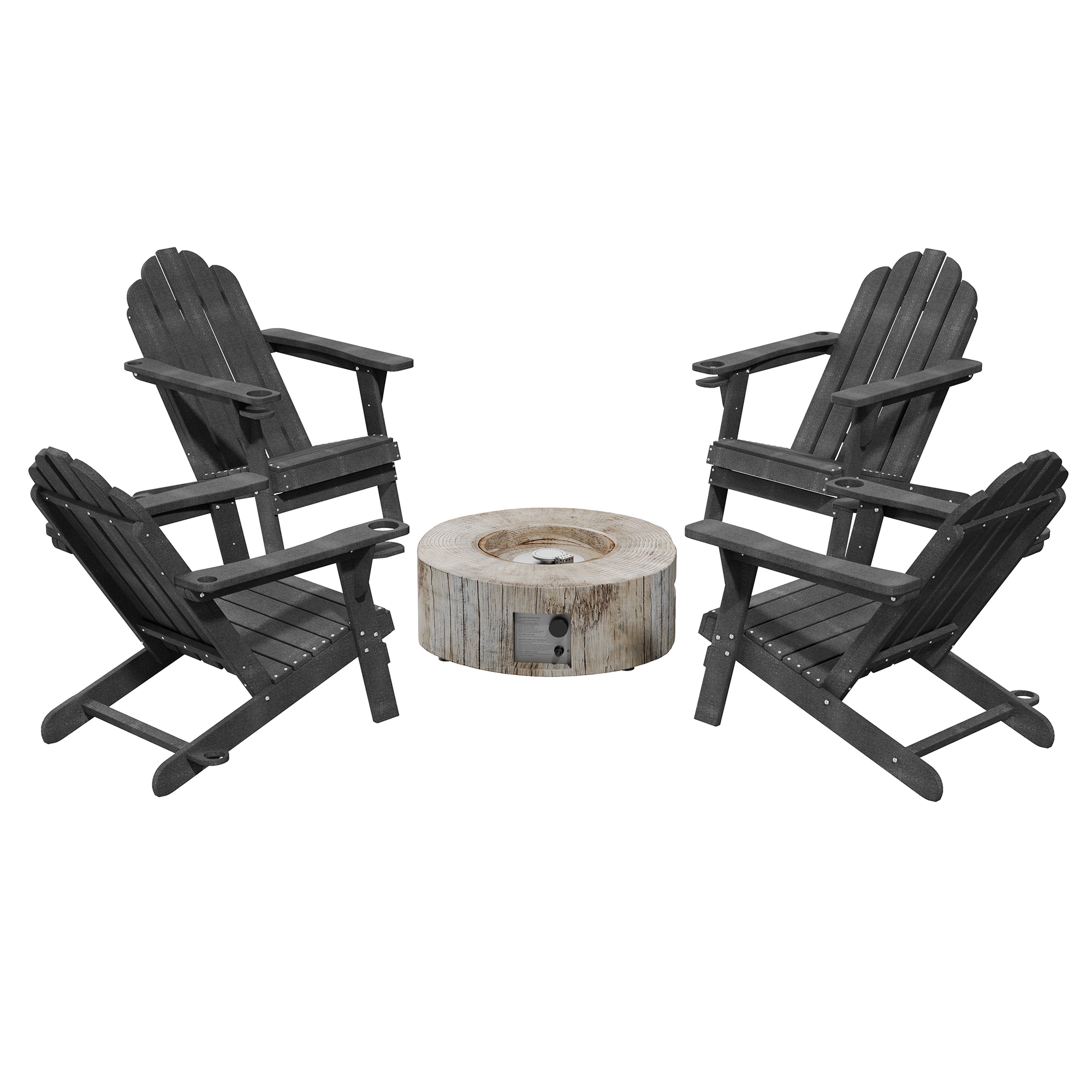 Clihome CL-06CGY5 5 -Piece Patio Conversation Set