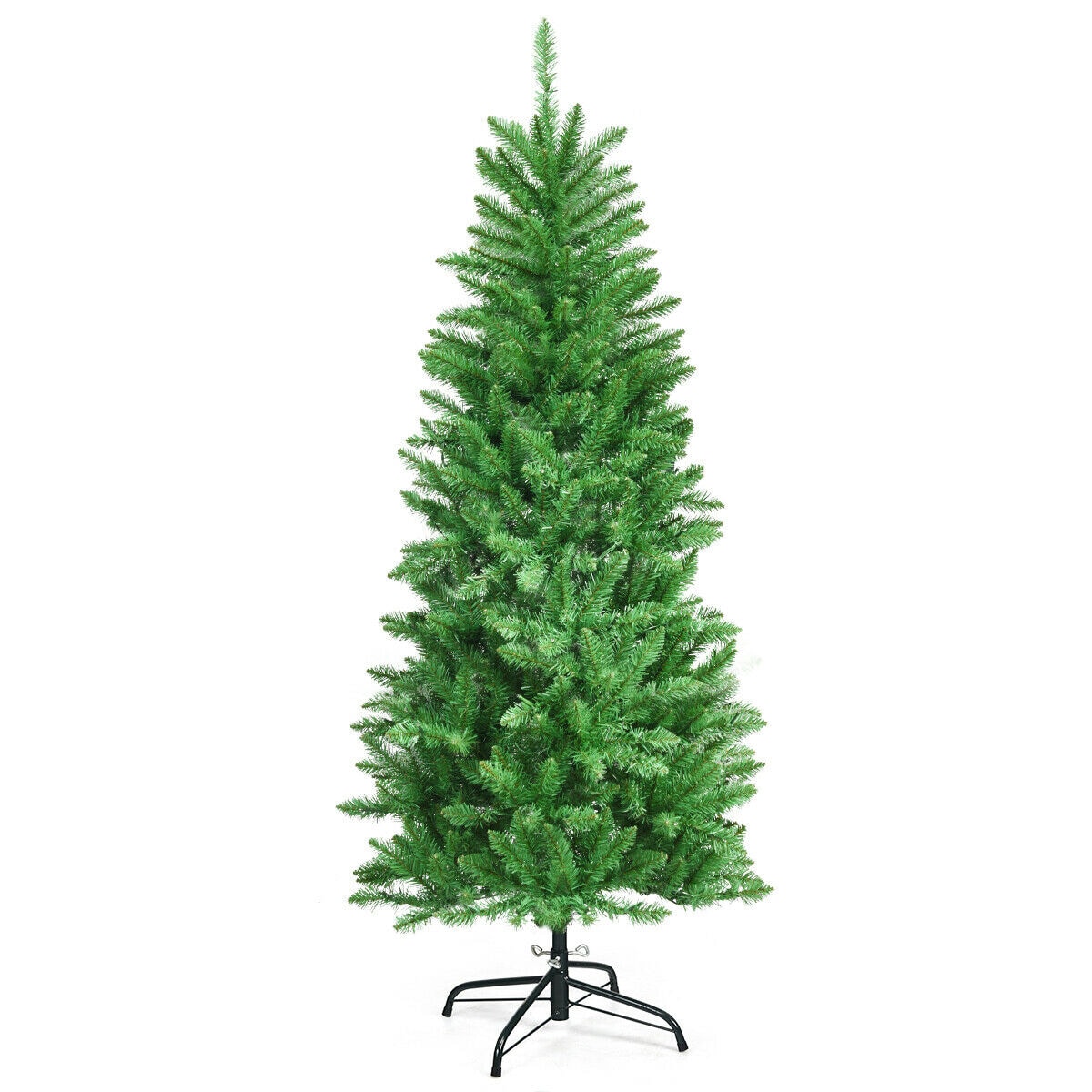 Forclover HYFW-TR809 5-Feet Pre-lit Pencil Artificial Christmas Tree with White LED Lights
