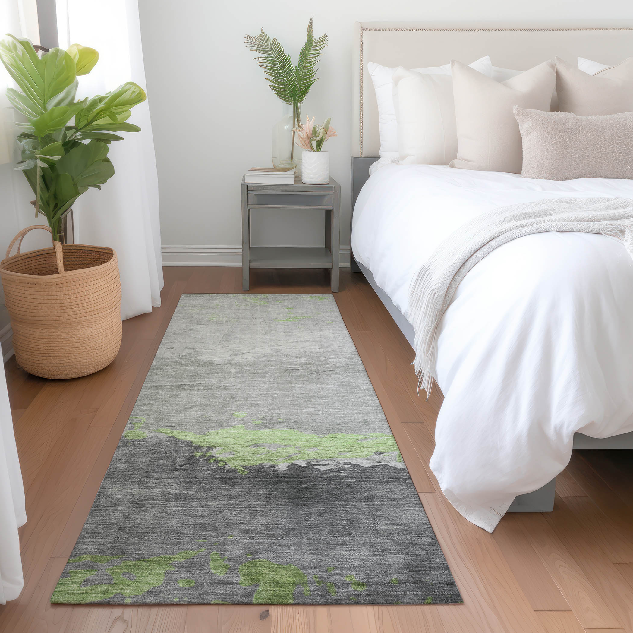 Addison Rugs ACN1885AL2X8 Chantille ACN1885AL 2 x 7 (ft) Loomed Aloe Rectangular Indoor/Outdoor Geometric Machine washable Pet Friendly Runner rug