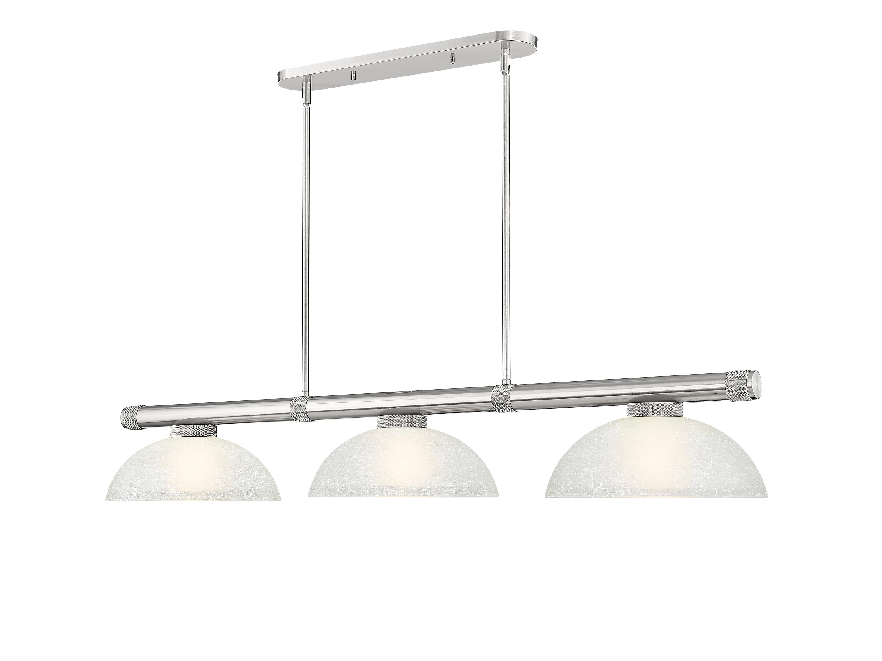 Z-Lite Vanguard 13.75in Brushed Nickel Fixture with White Linen Glass Shade