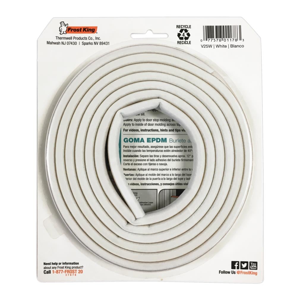 Frost King 17 Ft X 3 8 In White Rubber Foam Window Weatherstrip 2 Pack In The Weatherstripping Department At Lowes Com