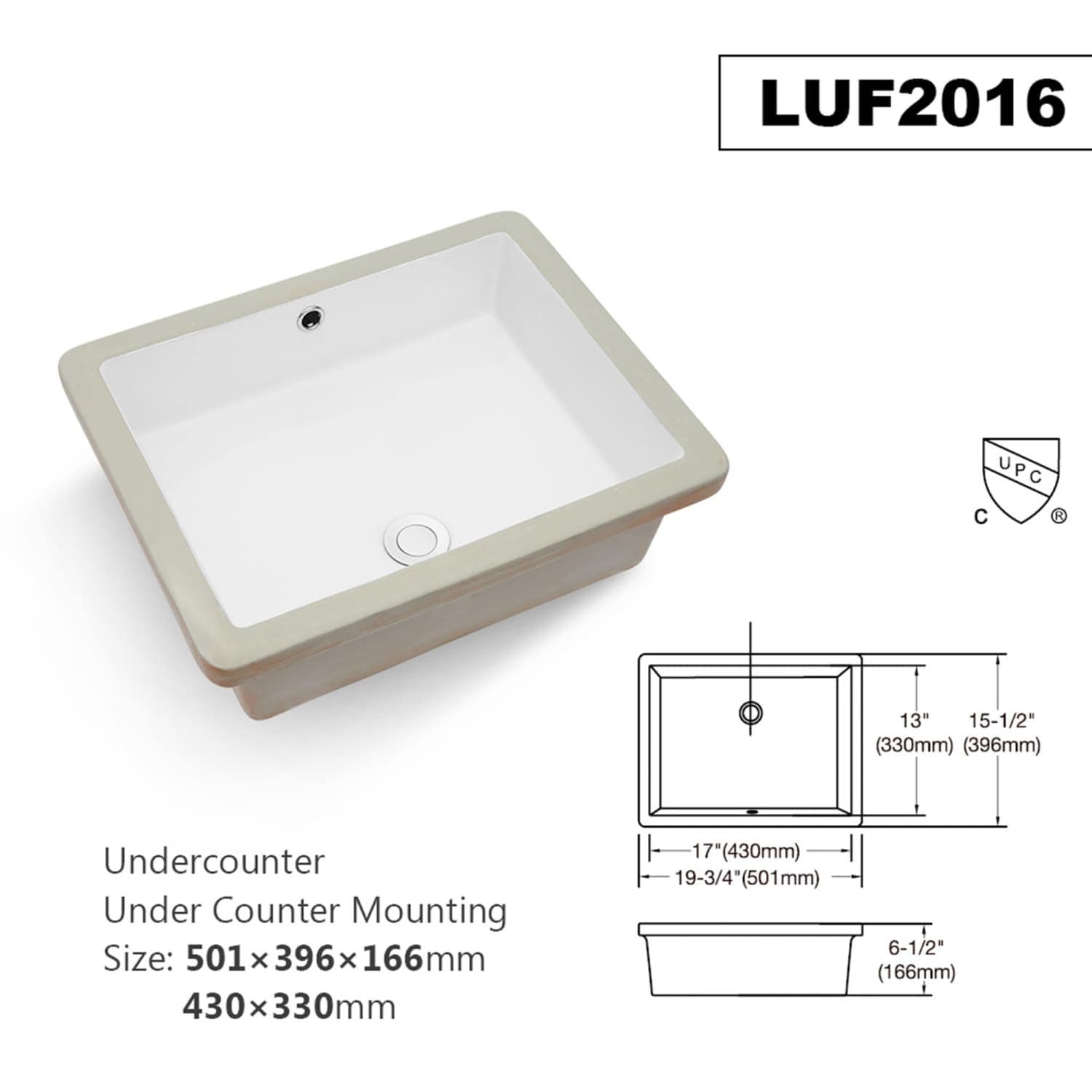 OGETFUUR L5ZQYA714BBS09 Bath-Sink - View #3