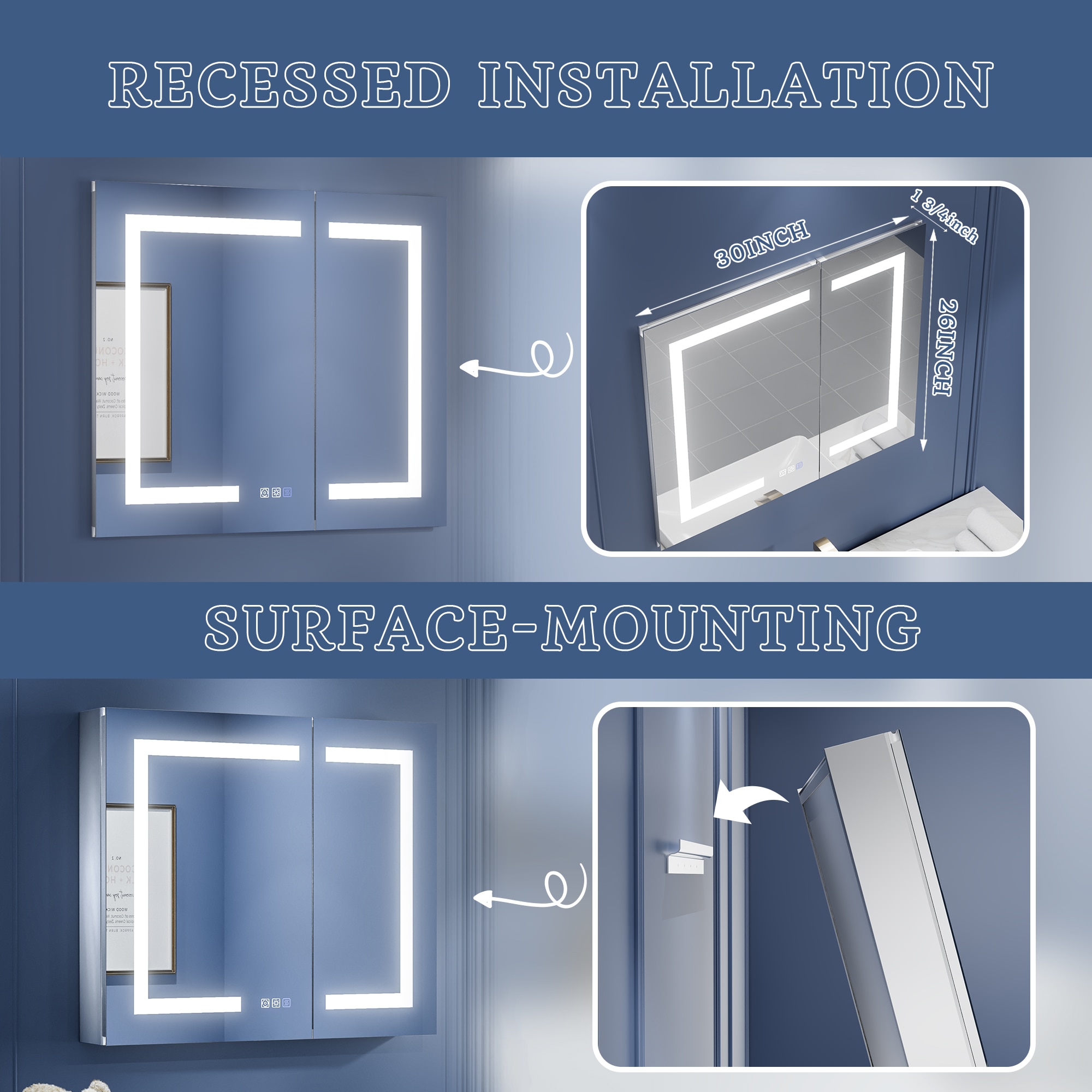 ExBrite EXMC3630V13DB Bathroom-Medicine-Cabinets - View #9