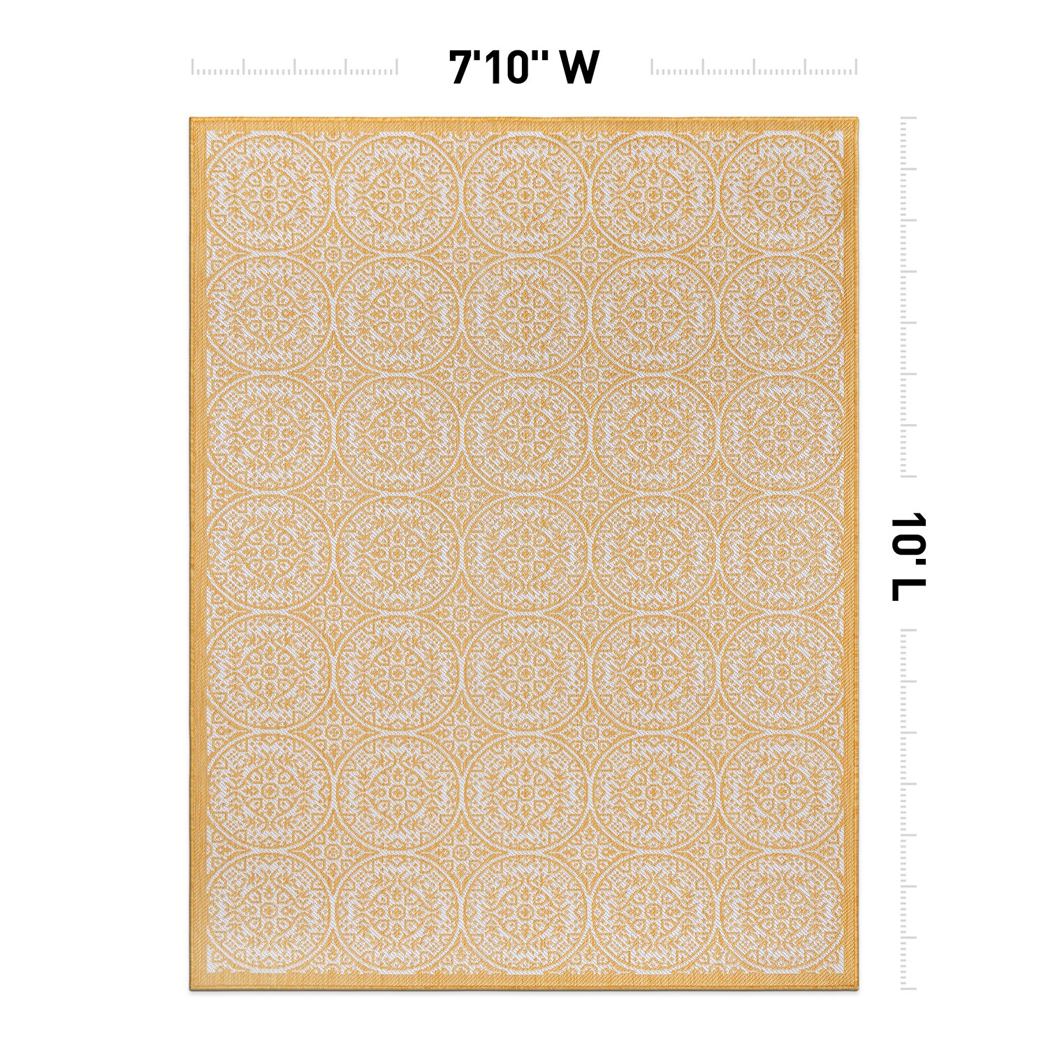 World Rug Gallery 121YELLOW8X10 rugs - View #3