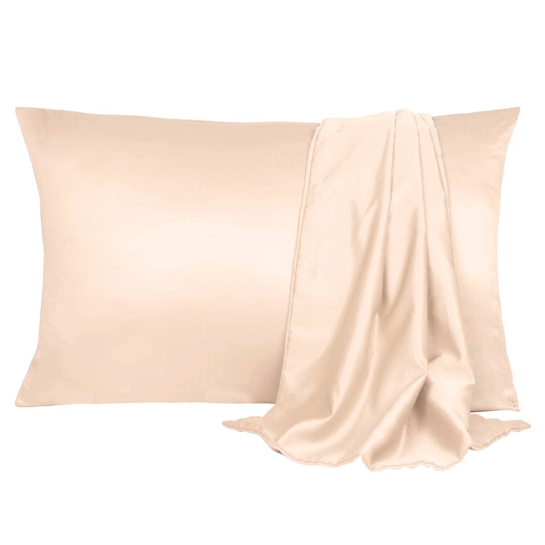 Unique Bargains 2pcs Silk Satin Pillowcase for Hair and Skin Cool Silky ...