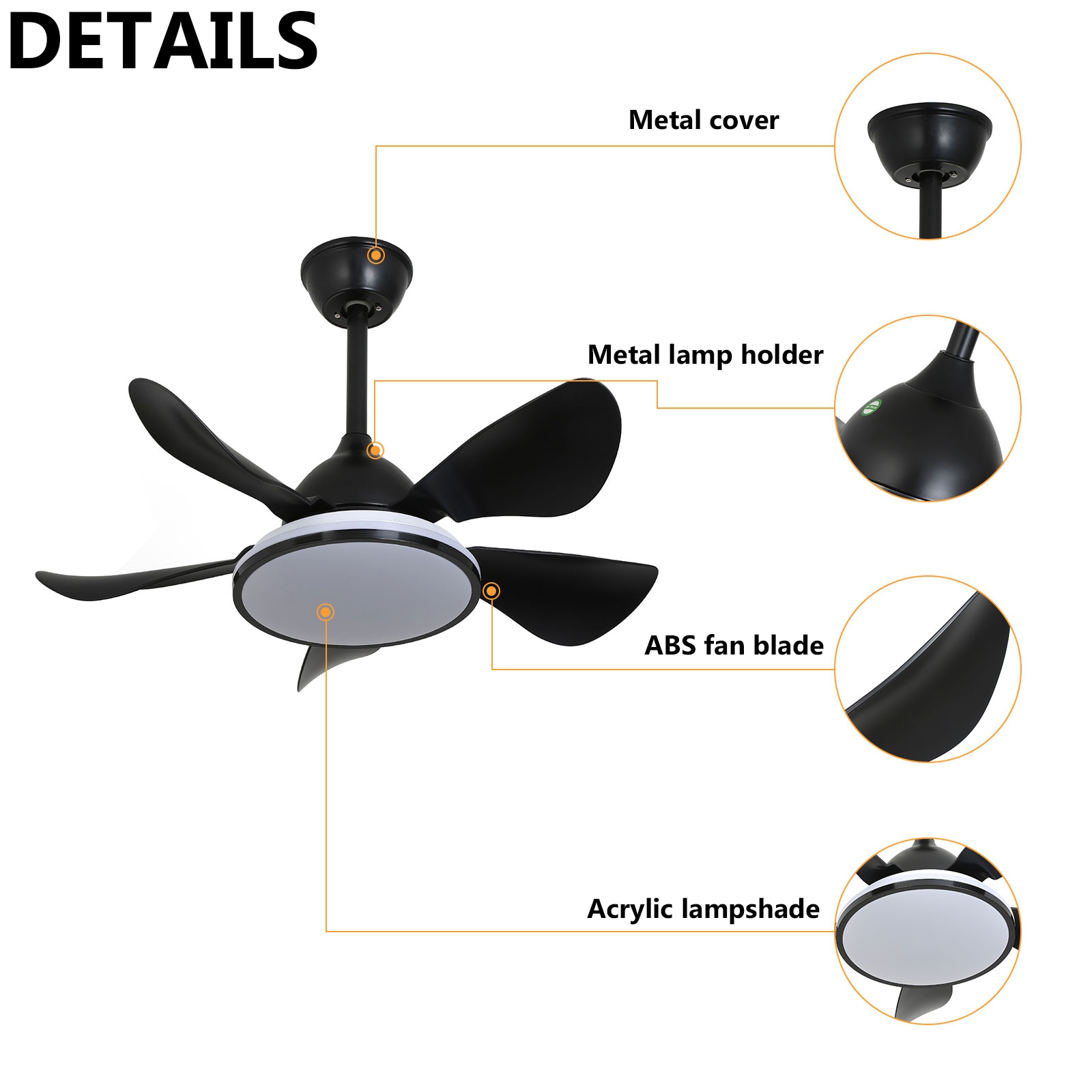 Oukaning JZUCOD-00270099 Ceiling-Fans - View #5