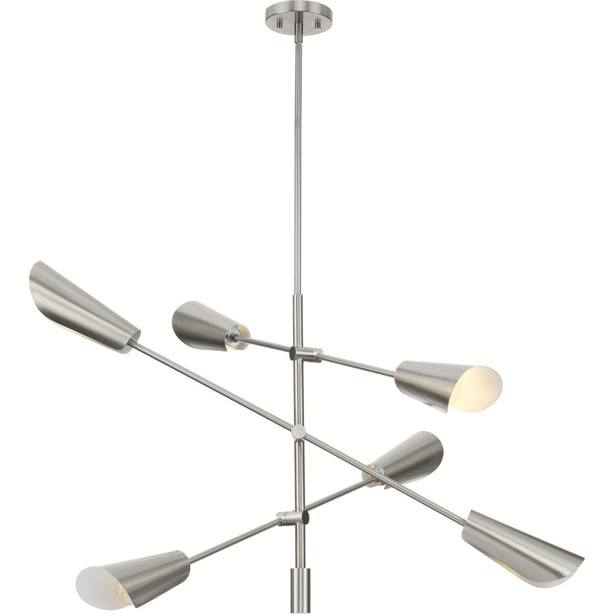 Cornett Brushed Nickel 6-Light Sputnik Chandelier