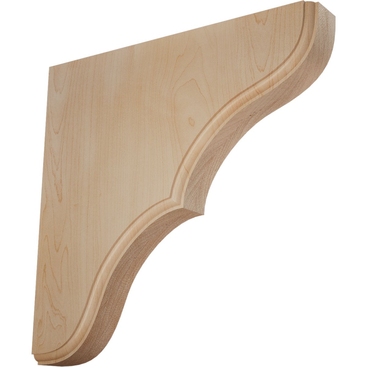 Ekena Millwork Stratford 1-3/4-in x 10-in x 10-in Maple Brown Wood Standard bracket #BKTW02X10X10STMA