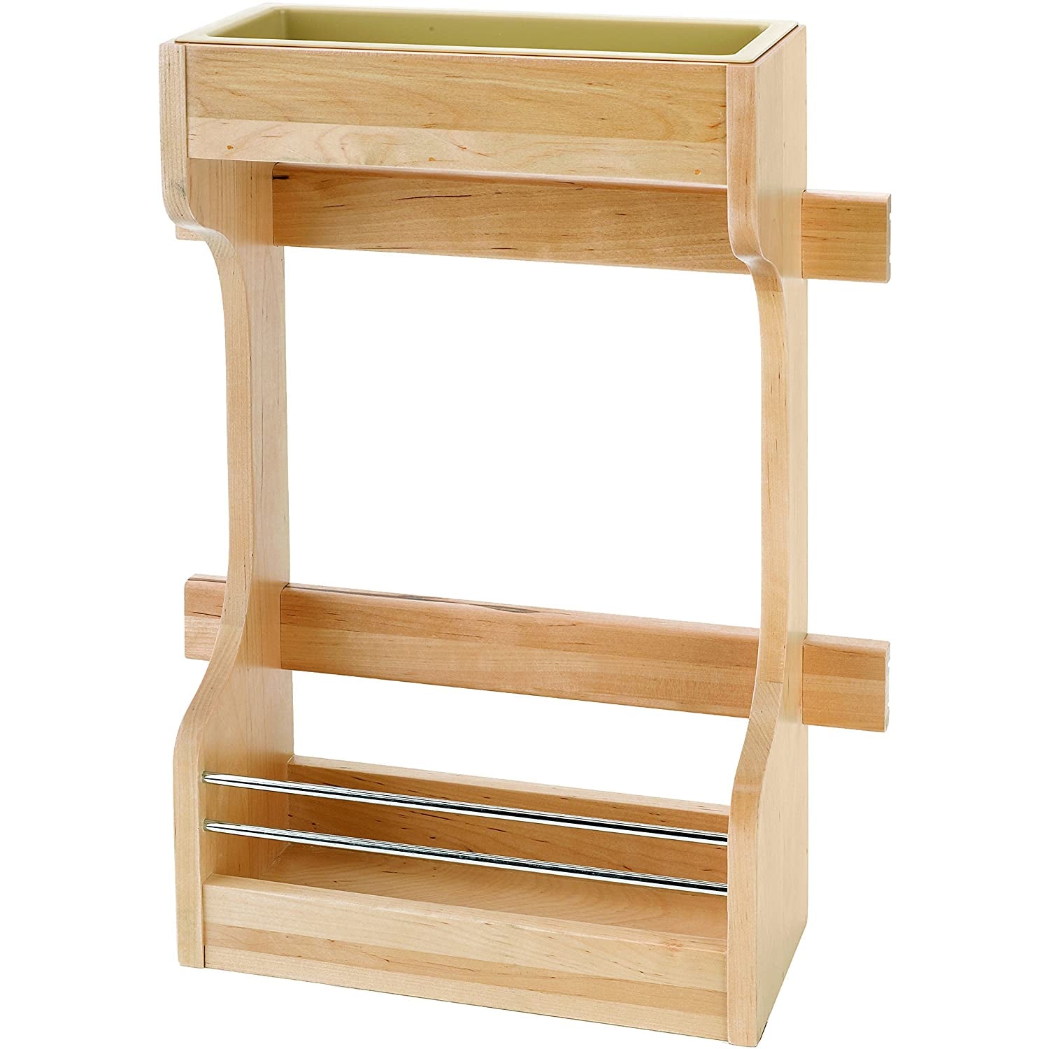 Rev-A-Shelf 183430 10.5-Inches W x 18.5-Inches H x 5-Inches D Cabinet-mount Natural Maple Wood Pull-out Door organizer