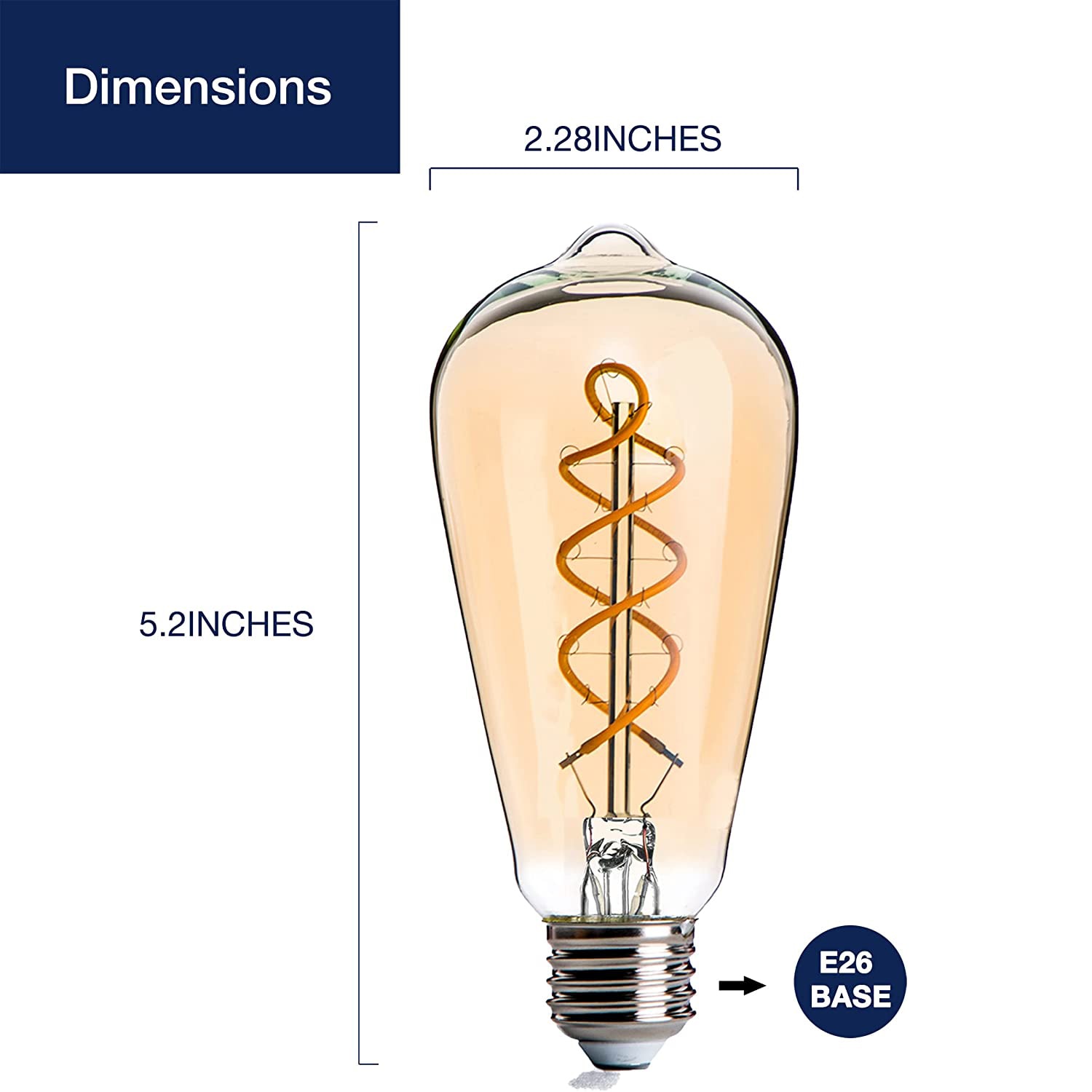 E26 Edison Light Bulbs Dimmable 2700k Warm White 4000k - Temu